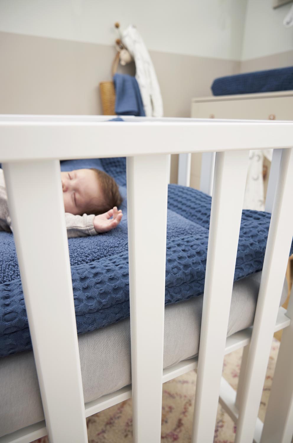 Fitted sheet playpen mattress Uni - light grey - 75x95cm