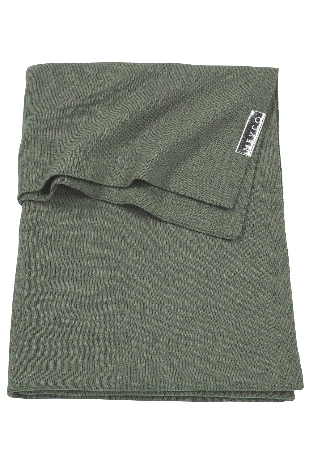 Cot bed blanket Knit Basic - forest green - 100x150cm