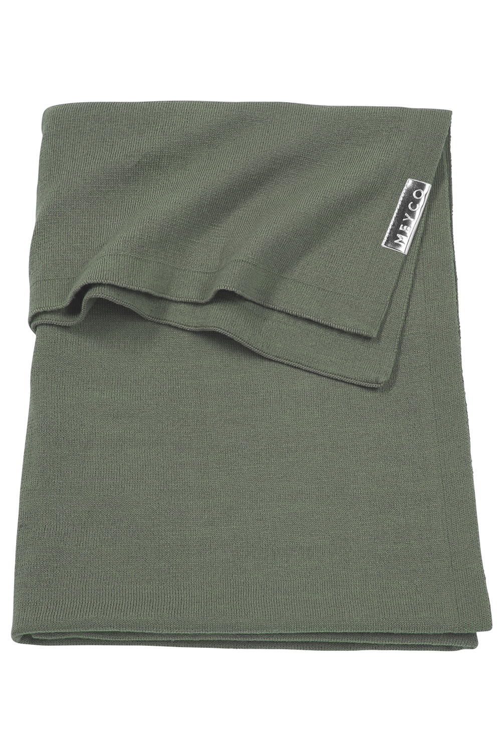 Wiegdeken Knit Basic - forest green - 75x100cm