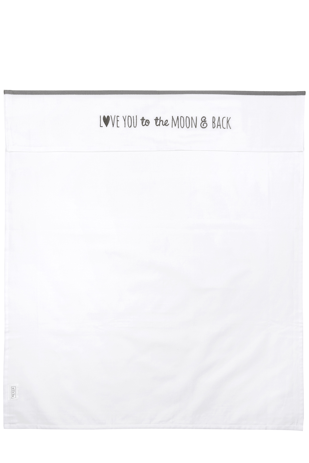 Wieglaken Love you to the moon & back - grey - 75x100cm