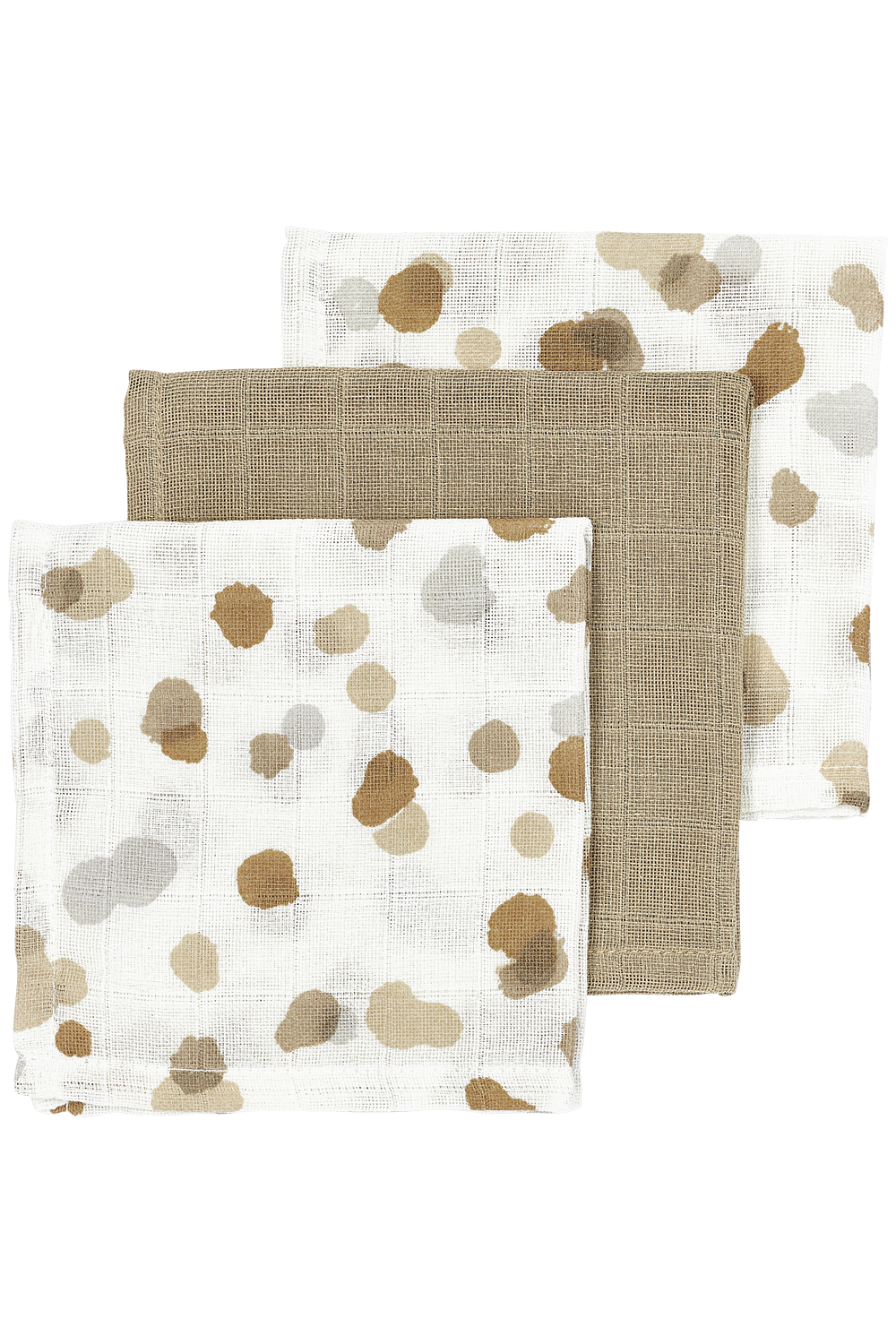 Monddoekjes 3-pack hydrofiel Stains - sand - 30x30cm