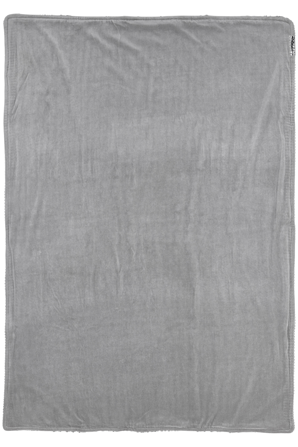 Wiegdeken Herringbone velvet - grey - 75x100cm