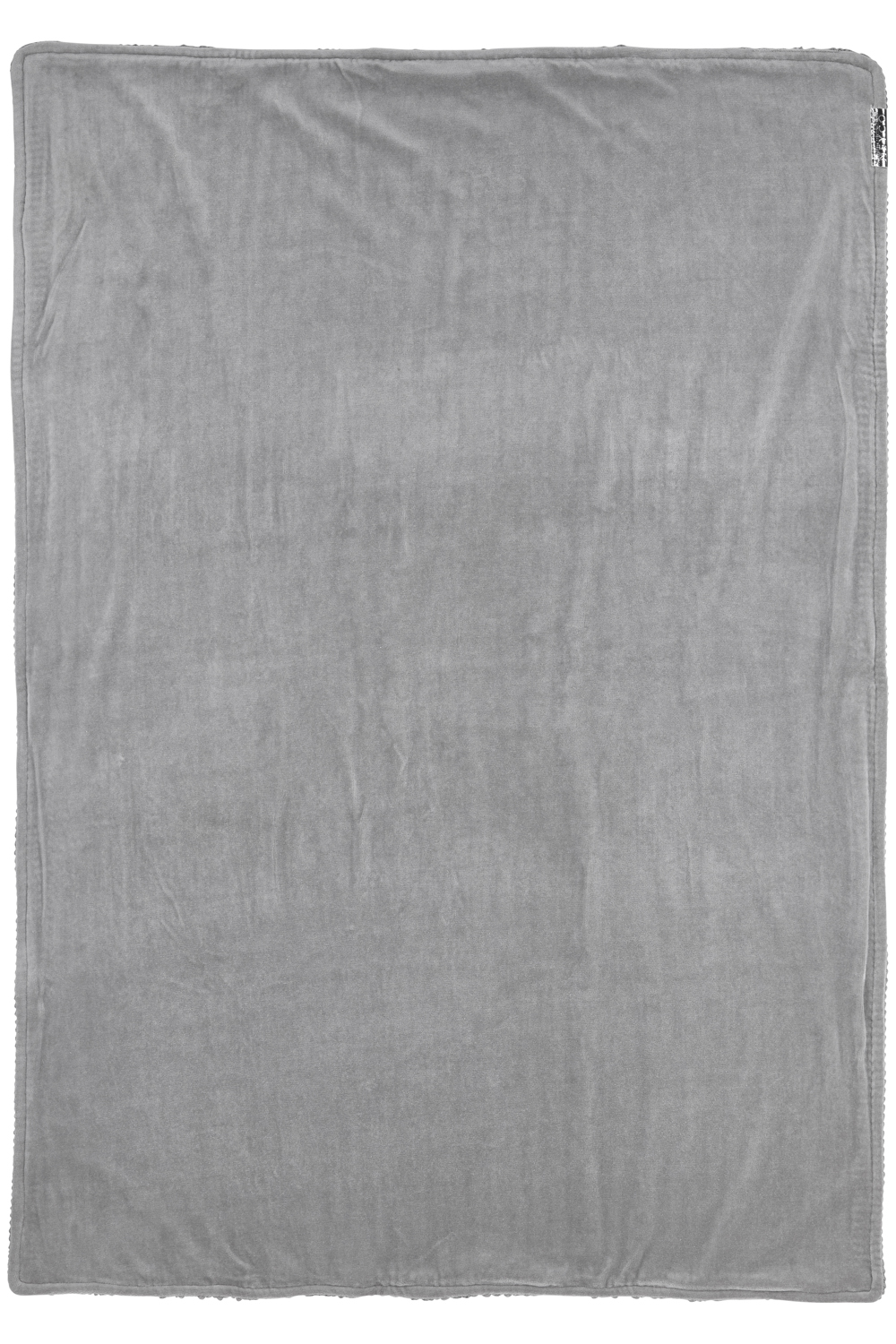 Wiegdeken Herringbone velvet - grey - 75x100cm
