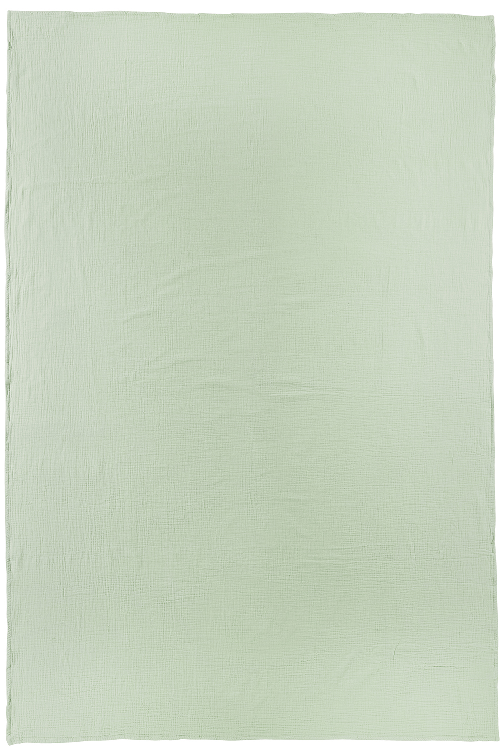 Decke pre-washed musselin Uni - soft green - 140x200cm