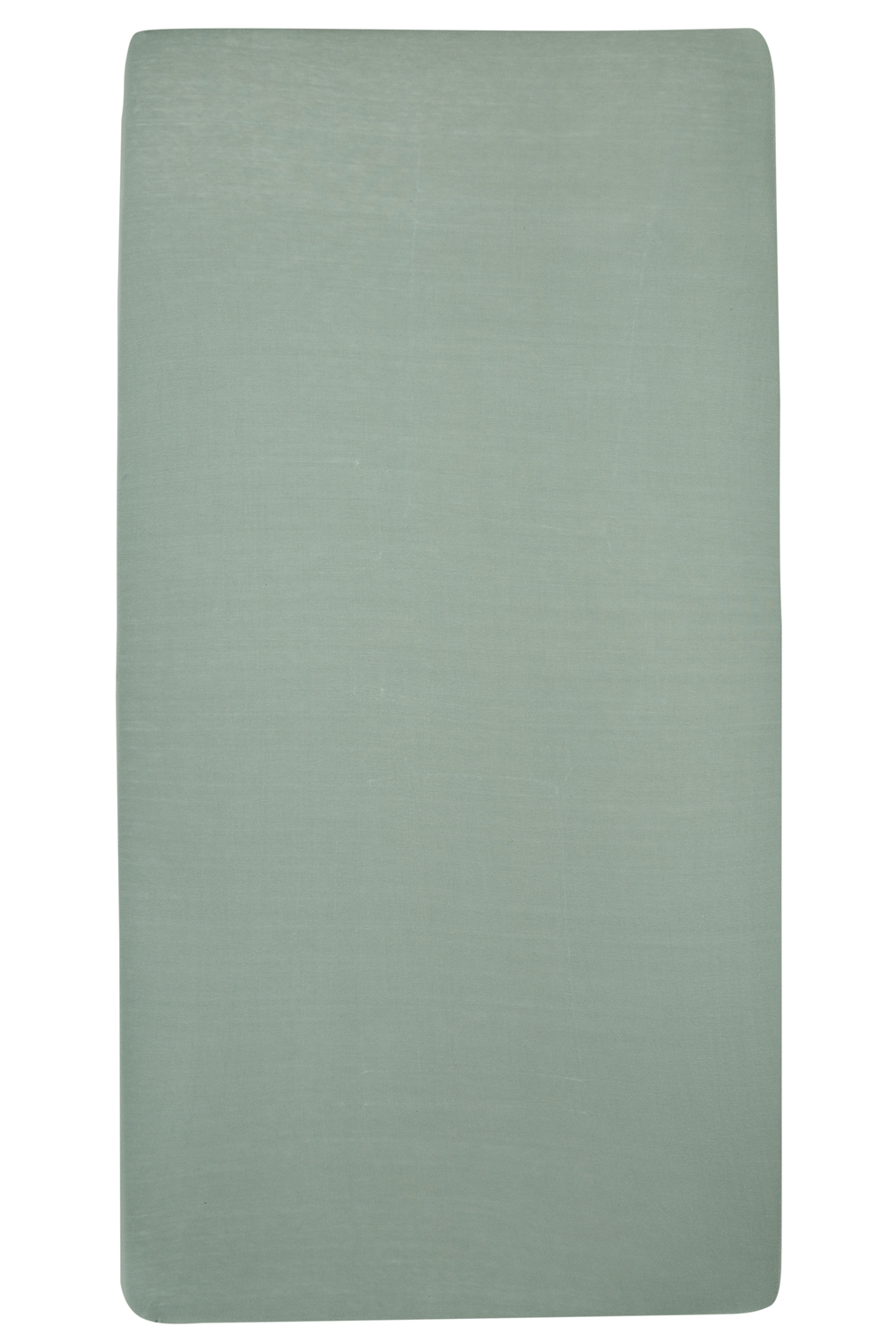 Fitted sheet cot bed jersey Uni - stone green - 60x120cm