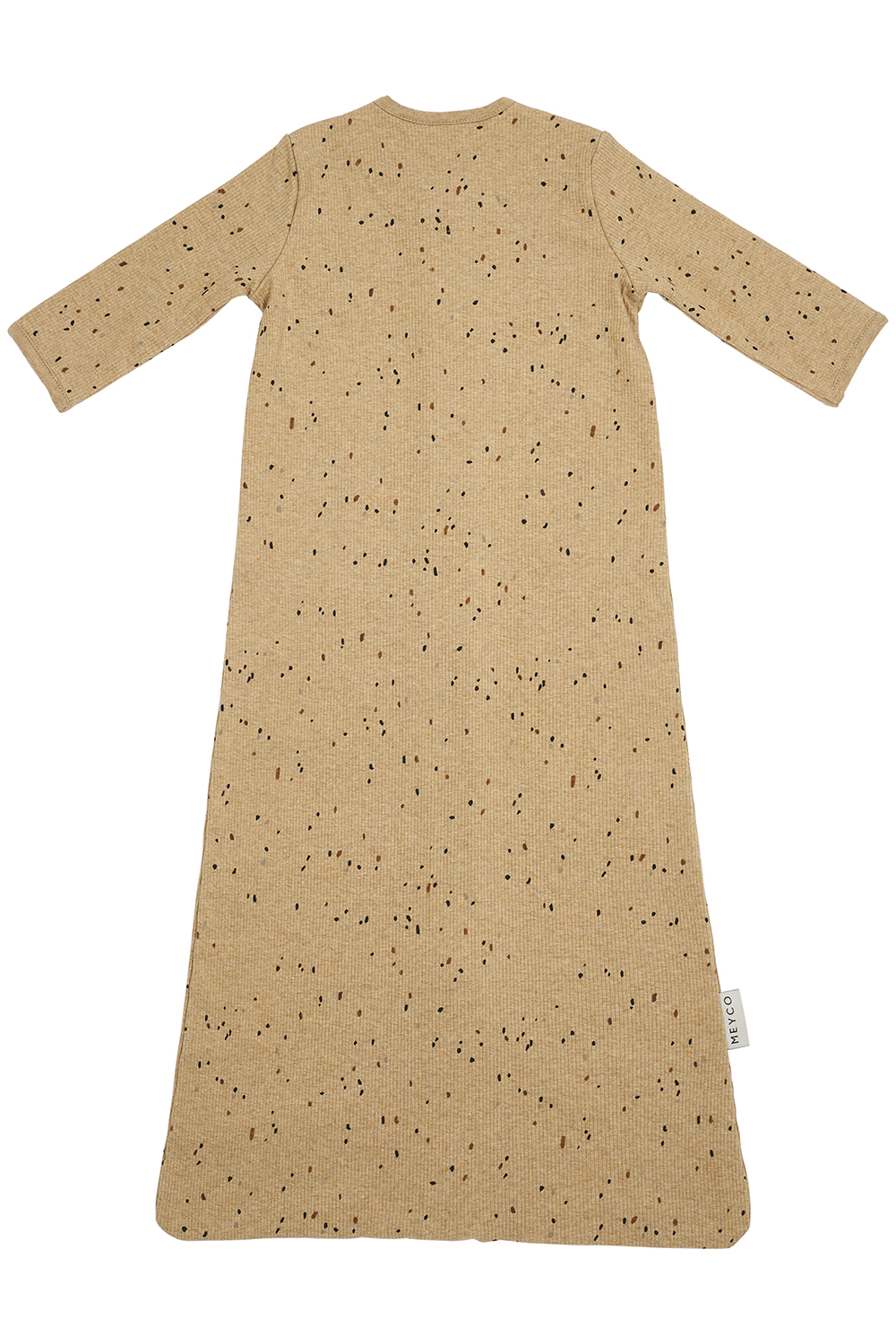 Baby slaapzak met mouwen Rib Mini Spot - toffee melange - 70cm - 1.0 TOG