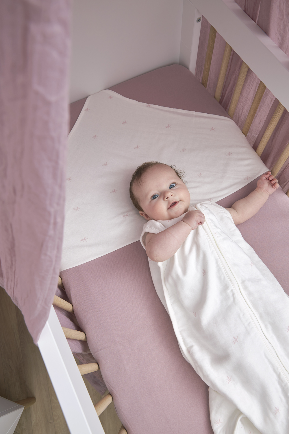 Baby slaapzak bamboe hydrofiel Ibiza - lilac - 70cm