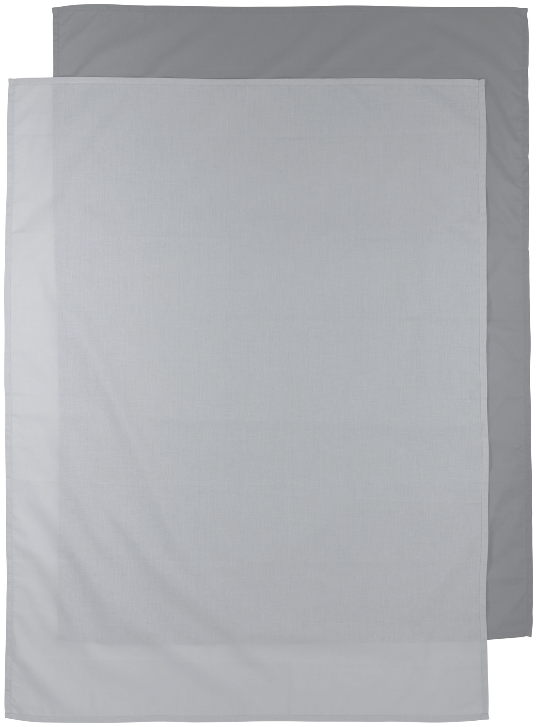 Crib sheet 2-pack Uni - grey/light grey - 75X100cm - 0.3 TOG