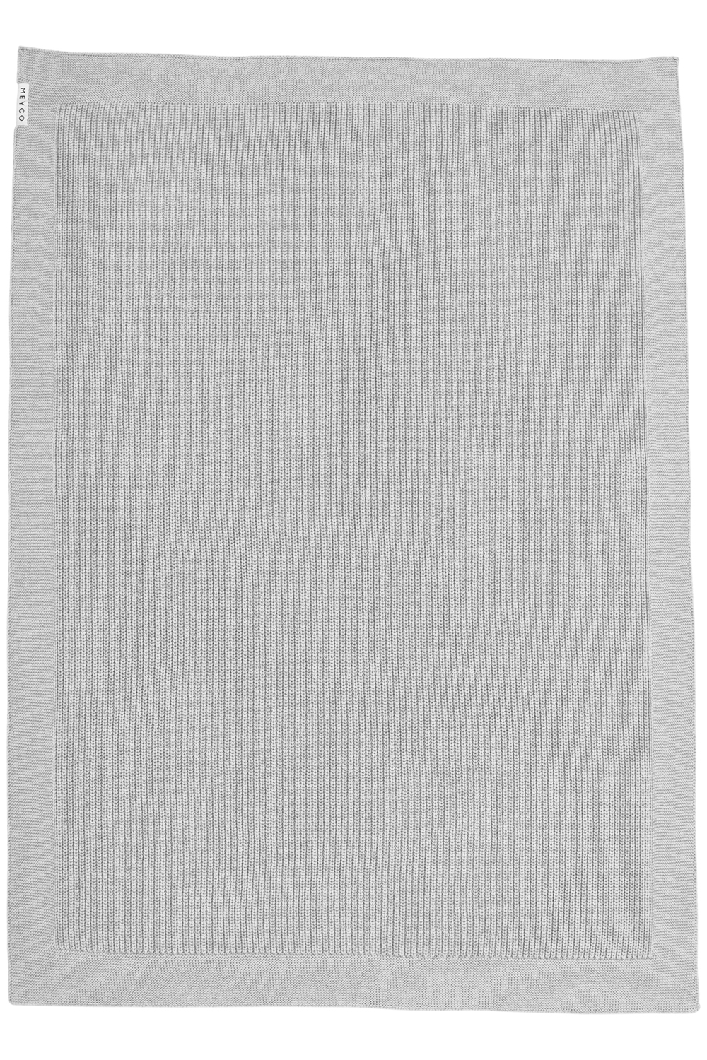 Ledikant deken Rib - grey melange - 100x150cm