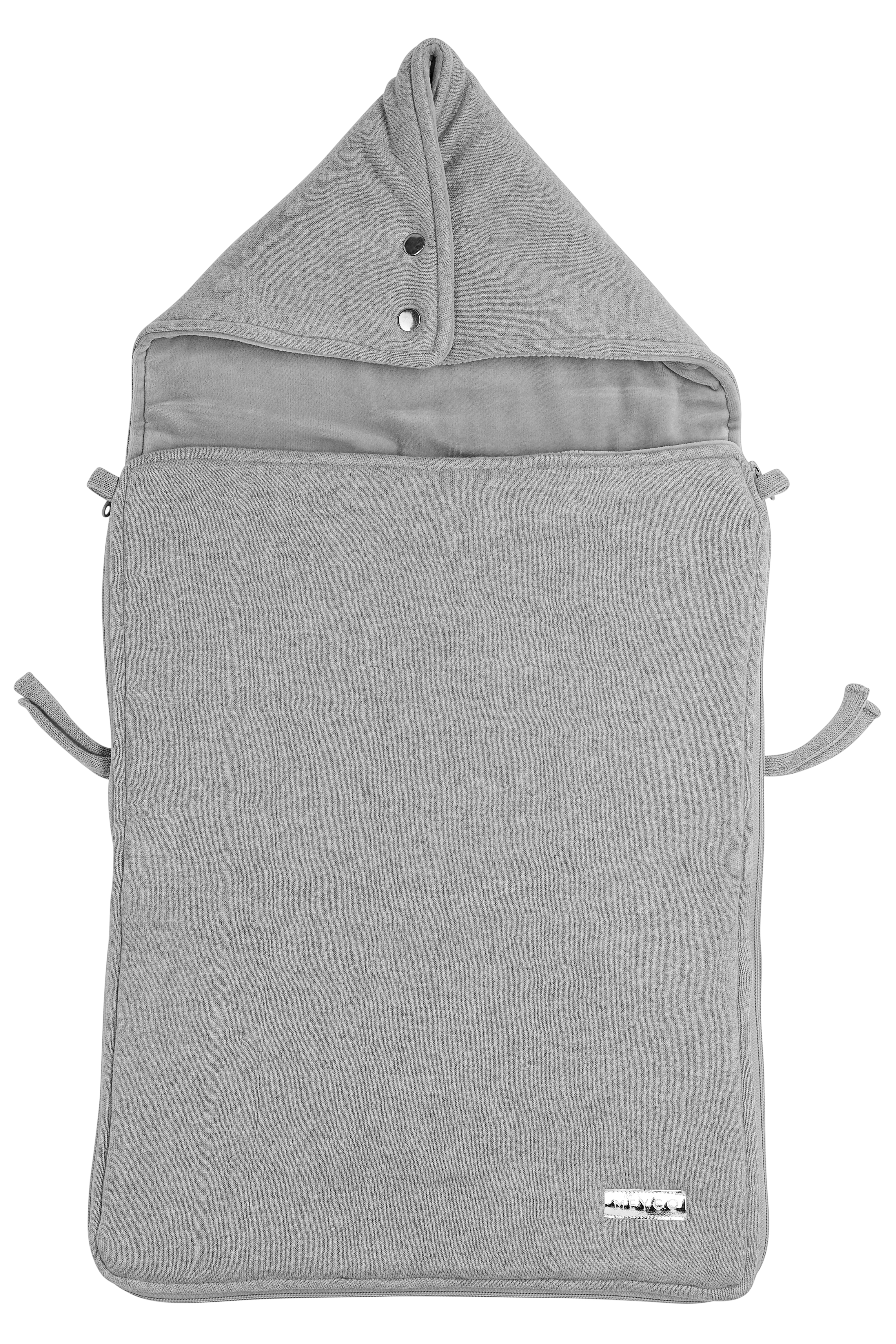 Voetenzak Knit Basic - grey melange - 40x82cm