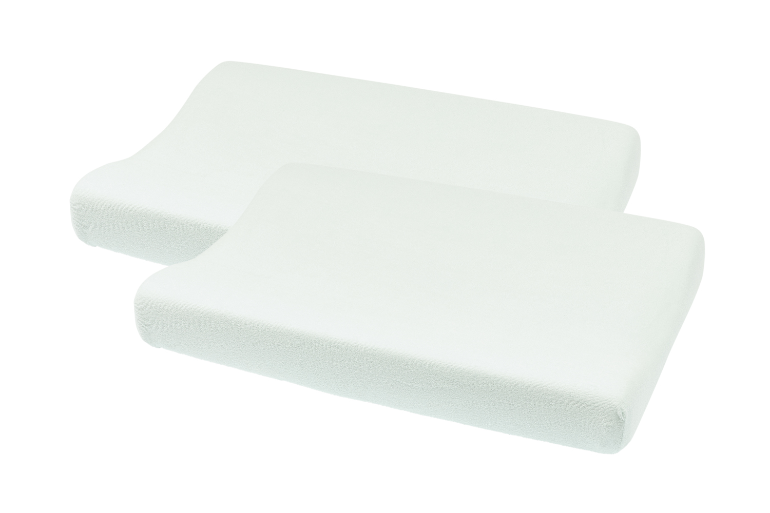 Aankleedkussenhoes 2-pack badstof Uni - light blue - 50x70cm