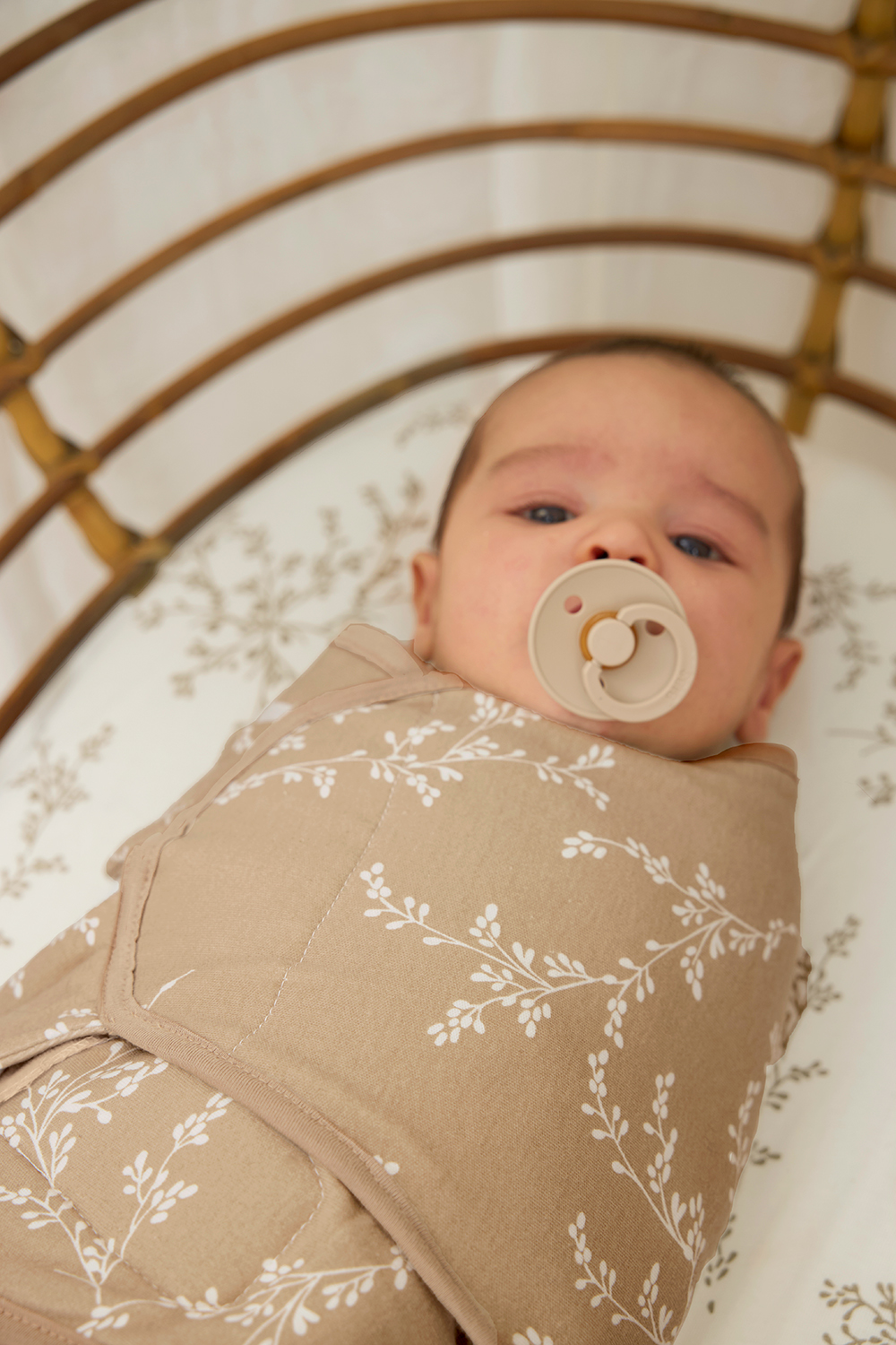 SwaddleMeyco inbakerdoek gevoerd Branches - sand - 0-3 maanden - 2.0 TOG