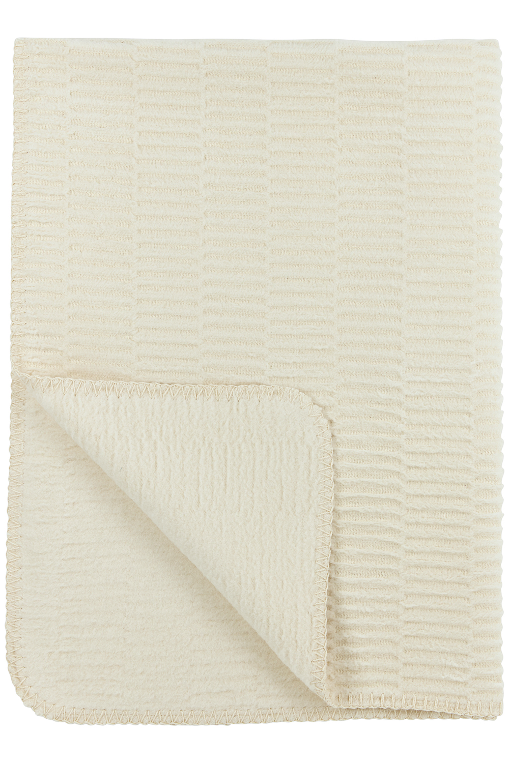 Ledikant deken biologisch Rib - natural - 100x150cm