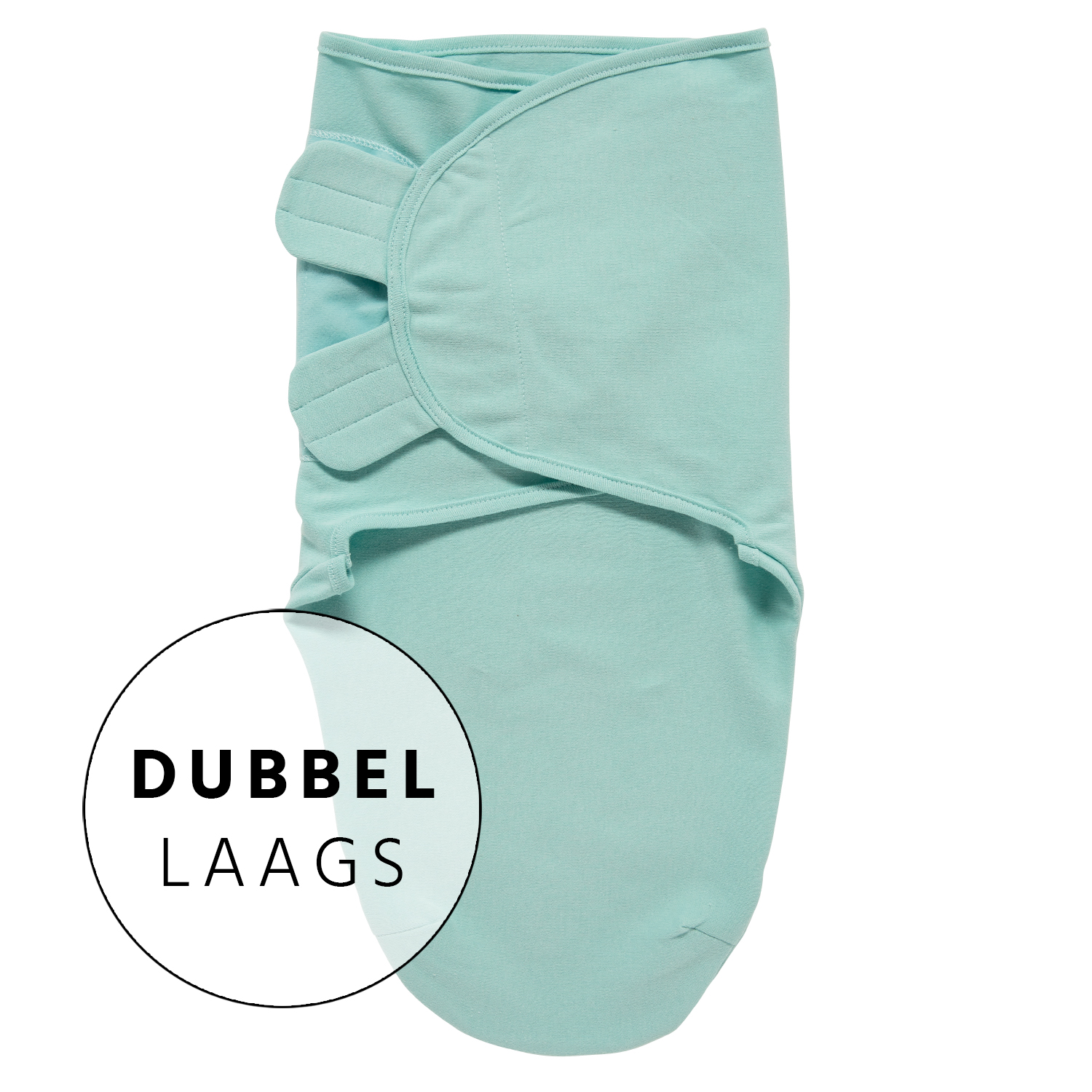Swaddlemeyco inbakerdoek dubbellaags Uni - new mint - 0-3 maanden
