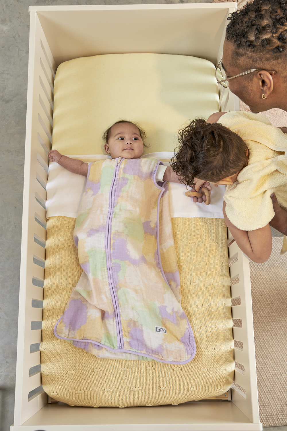 Baby slaapzak pre-washed hydrofiel Tie-Dye - soft lilac - 110cm