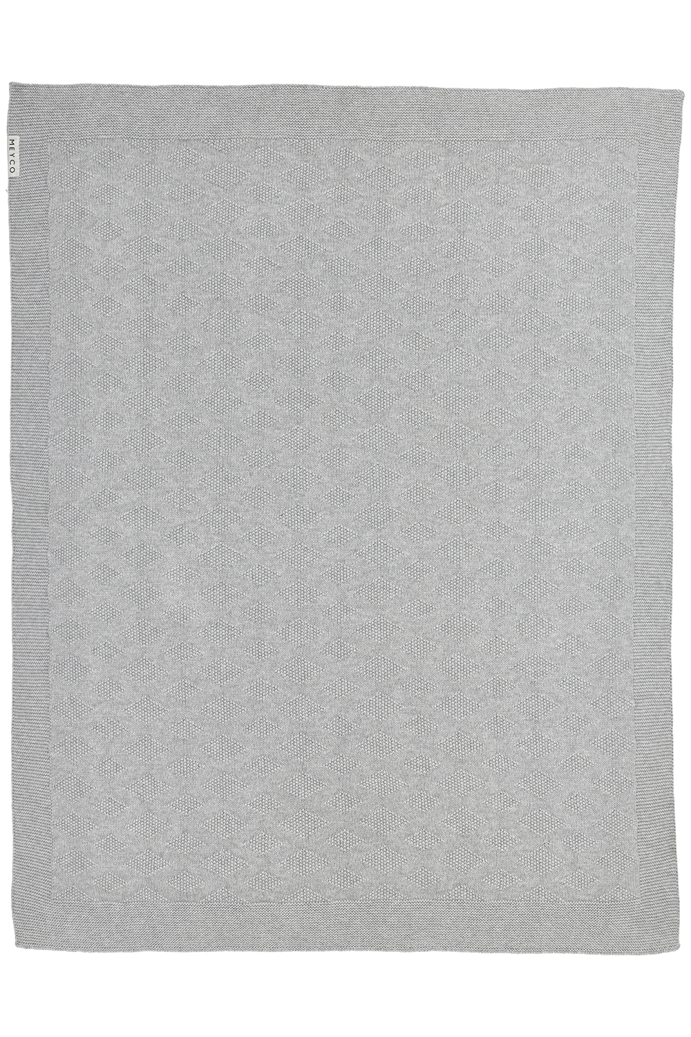 Wiegdeken biologisch Diamond - grey melange - 75x100cm