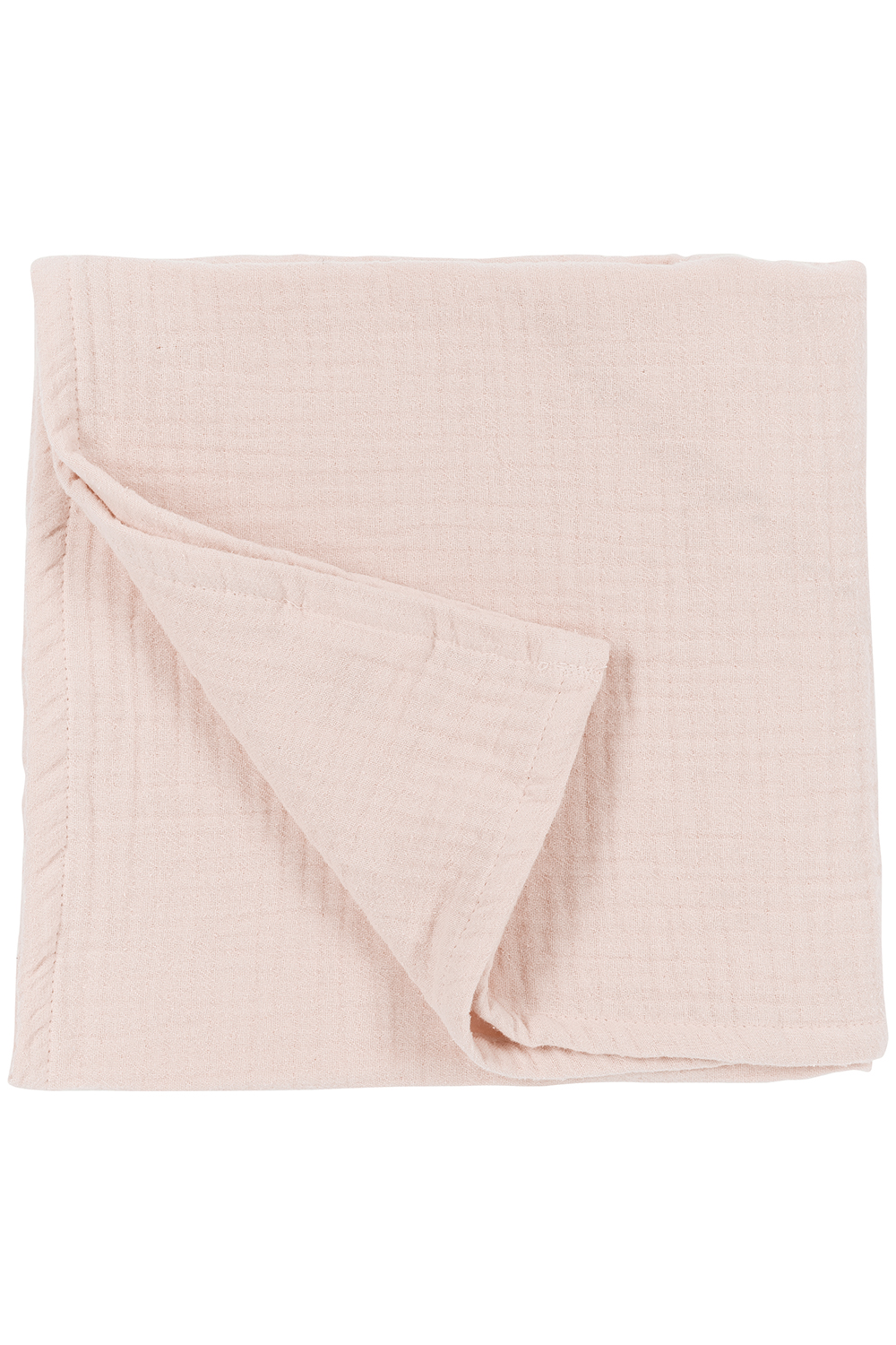 Deken pre-washed hydrofiel Uni - soft pink - 140x200cm