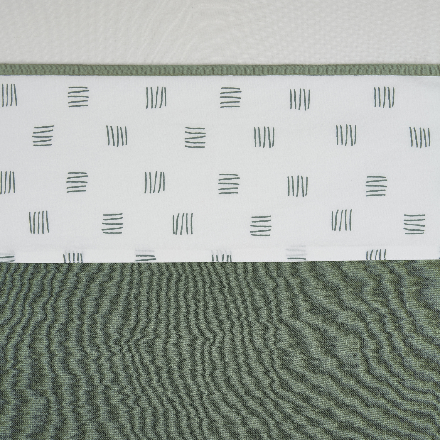 Ledikant laken Block Stripe - forest green - 100x150cm