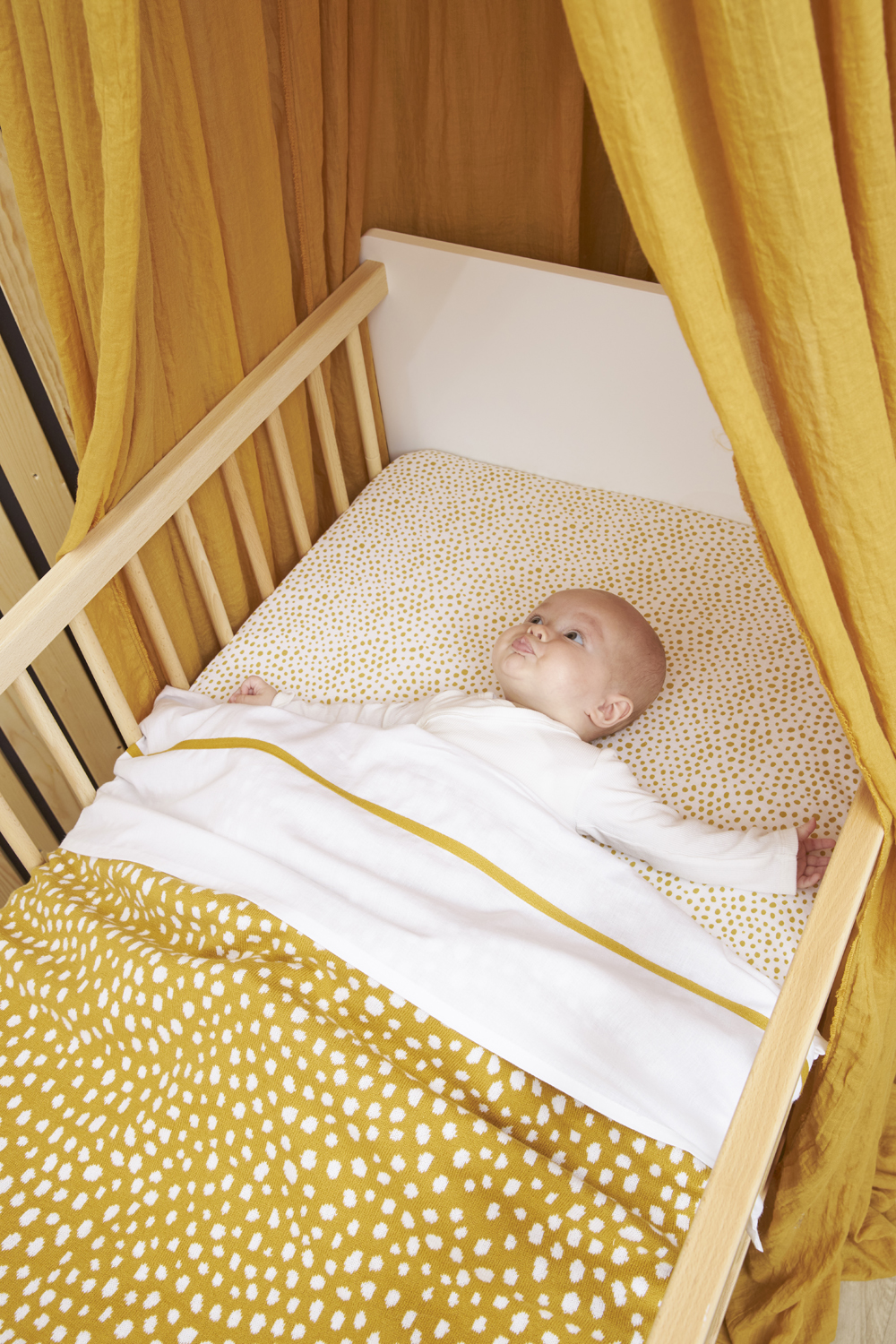 Cot bed blanket Cheetah - honey gold - 100x150cm