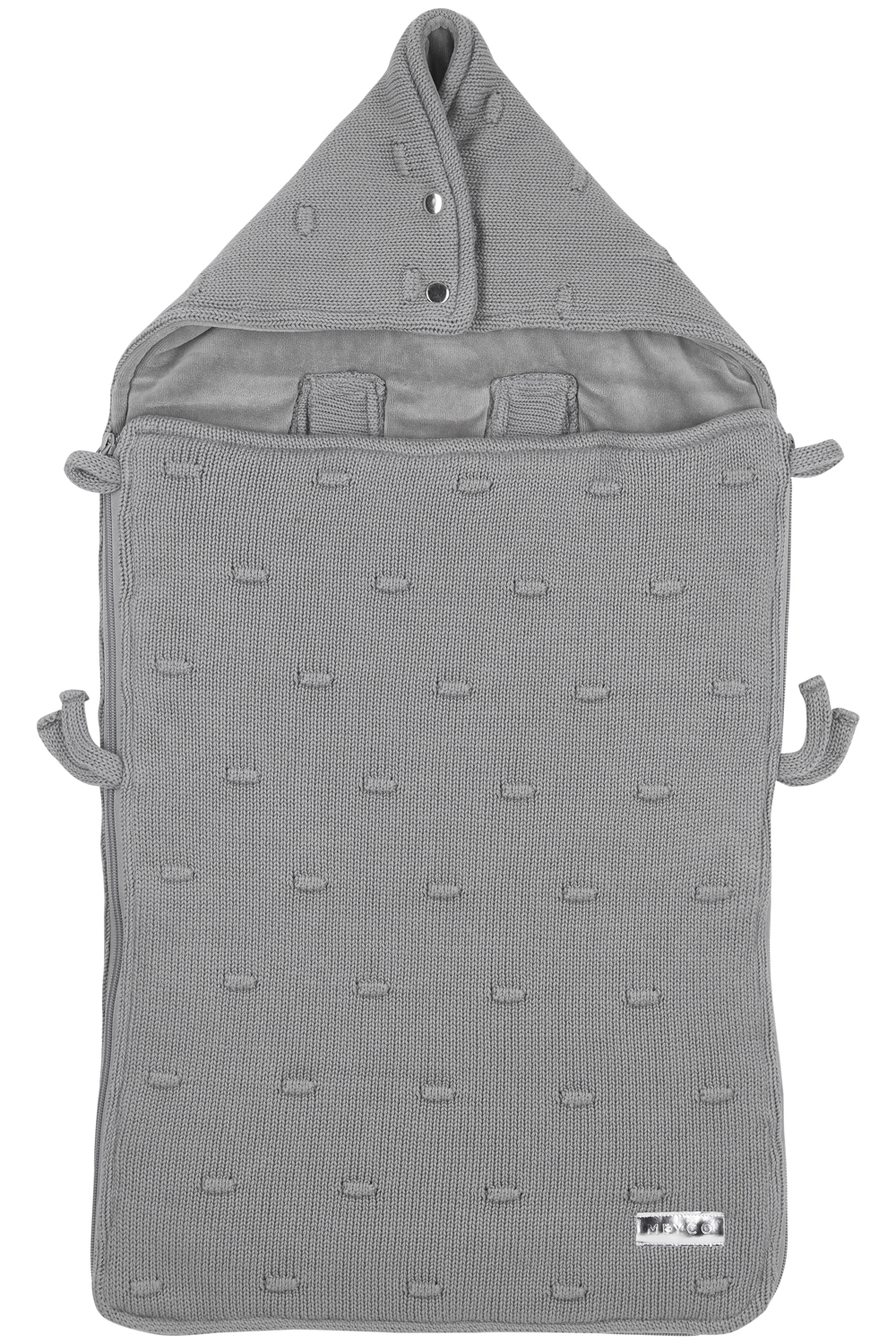 Footmuff Knots - grey - 40x82cm