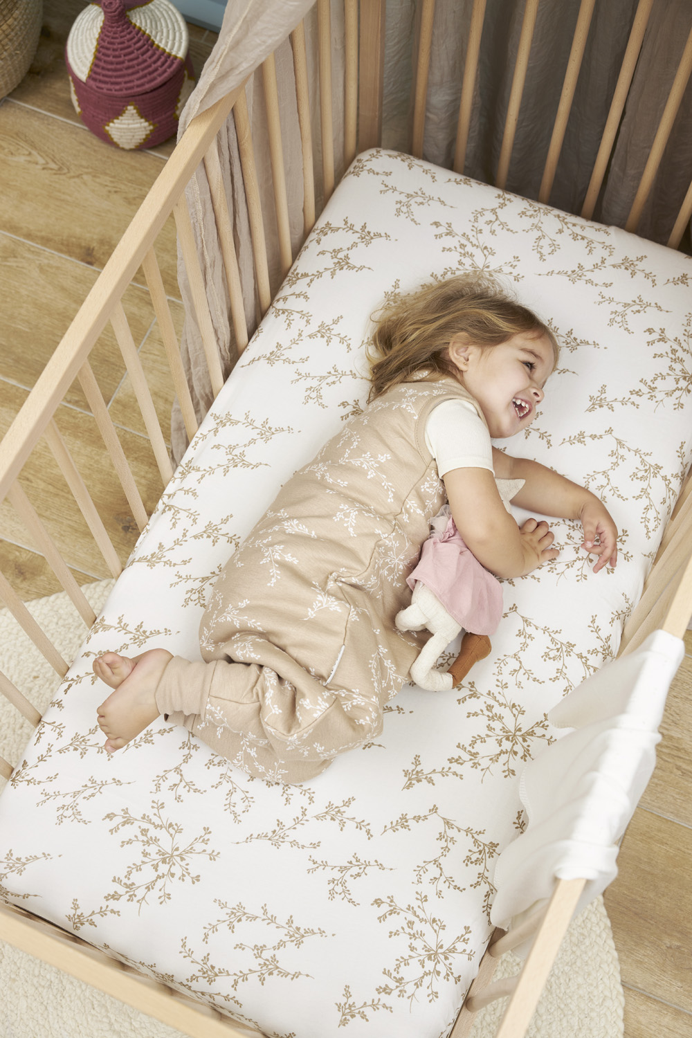 Baby winter slaapoverall jumper Branches - sand - 80cm - 2.0 TOG