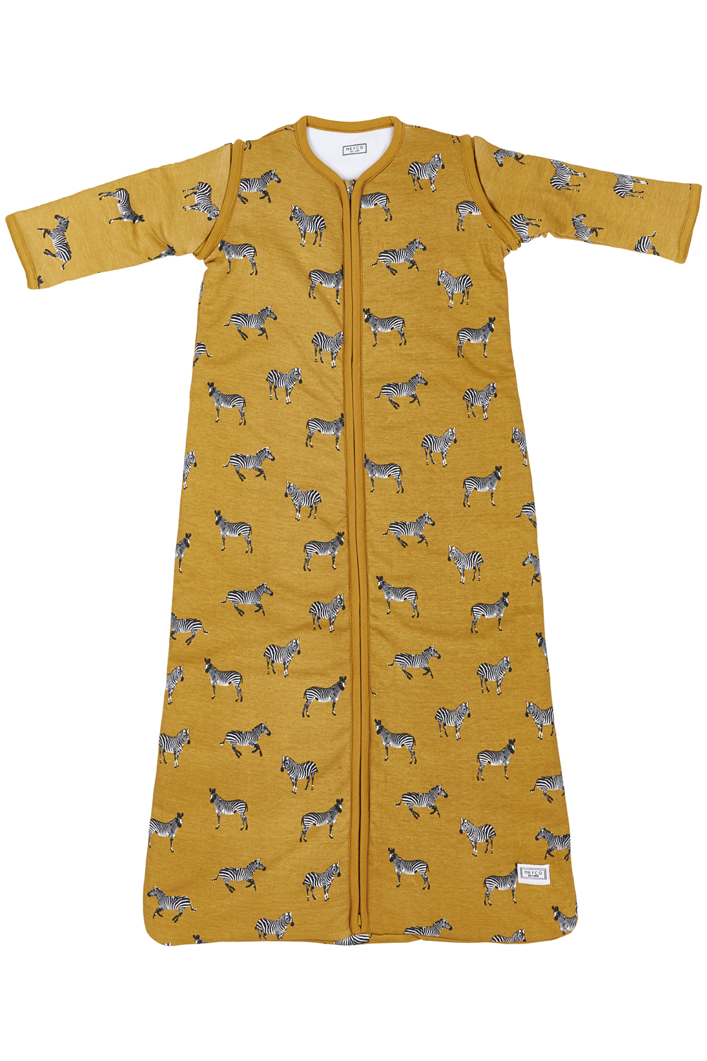 Baby sleeping bag with detachable sleeves Zebra Animal - honey gold - 90cm