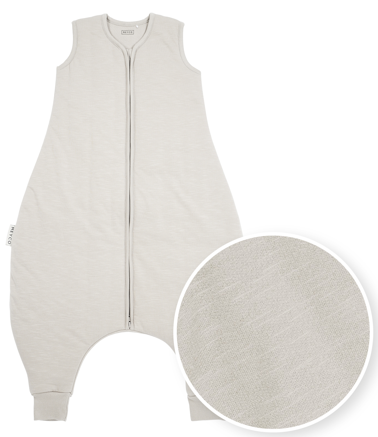 Baby winter sleep overall jumper Slub - greige - 92cm