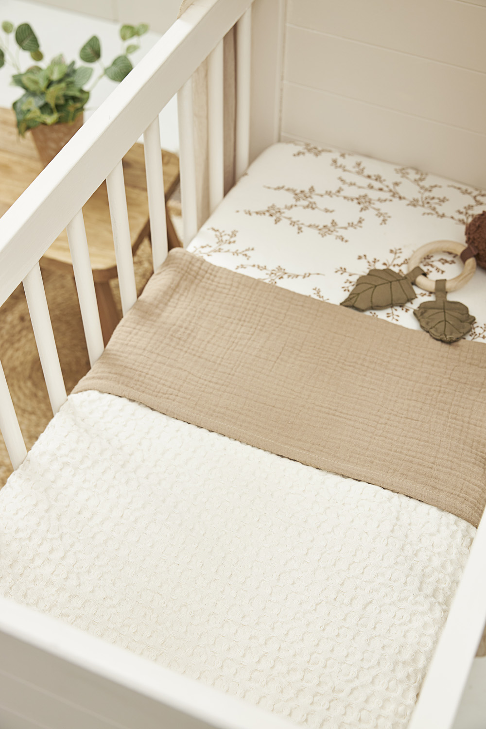 Babydecke Waffle Cotton - nature - 75x100cm