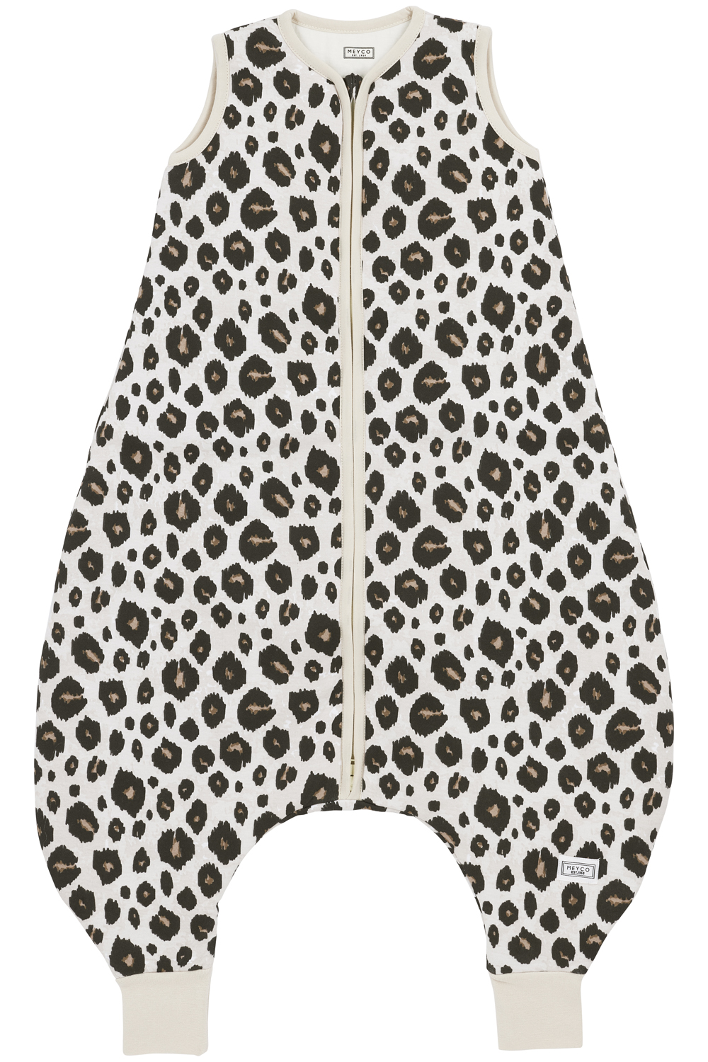 Baby winter sleep overall jumper Leopard - sand melange - 92cm