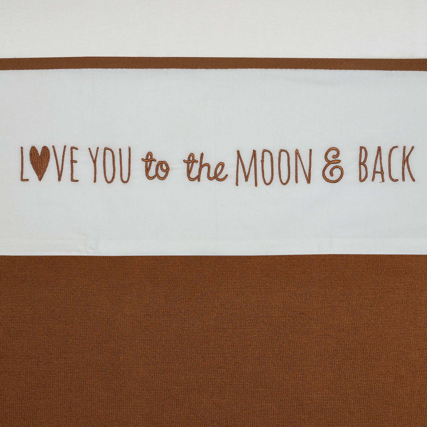 Wieglaken Love you to the moon & back - camel - 75x100cm