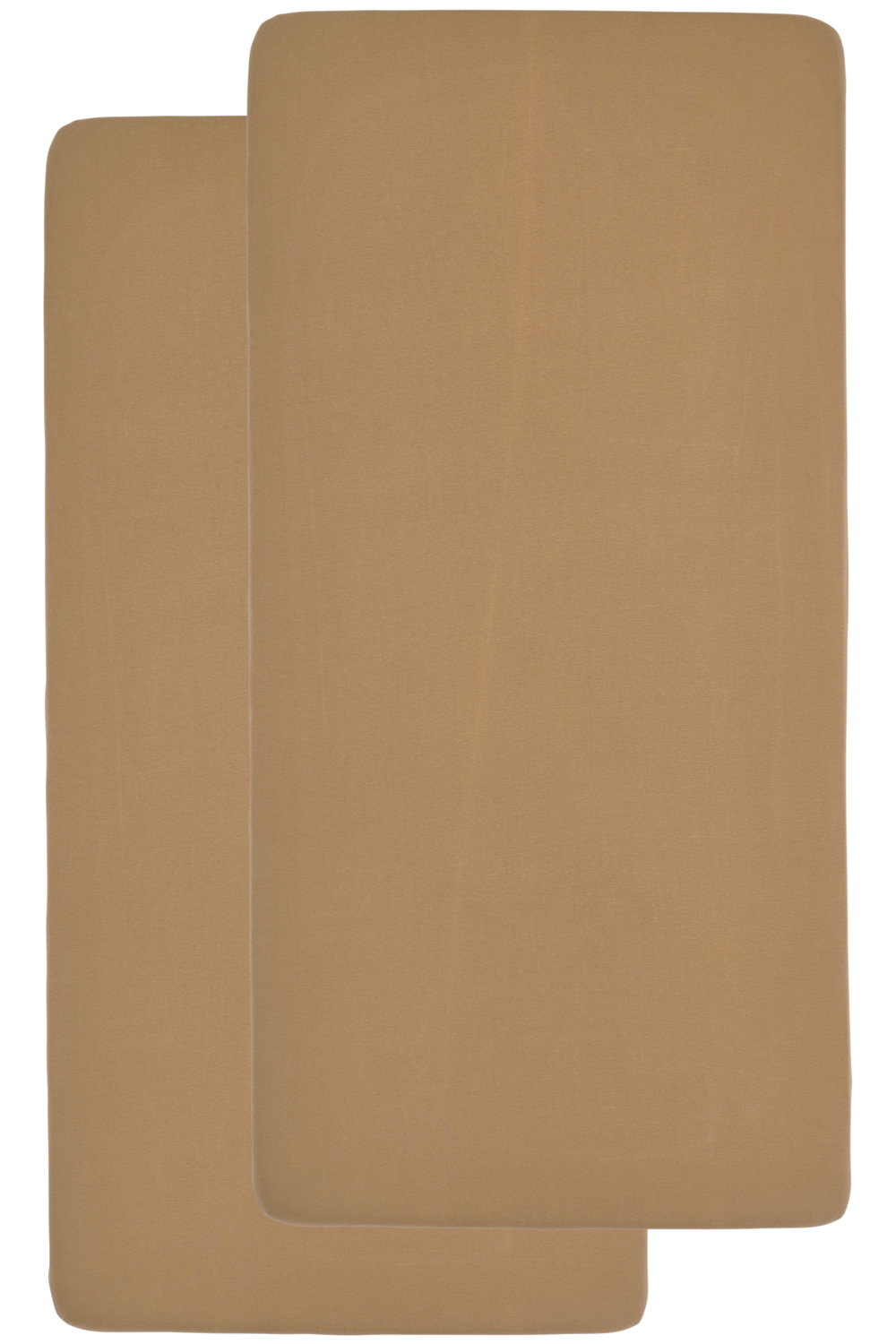 Hoeslaken ledikant 2-pack Uni - toffee - 60x120cm