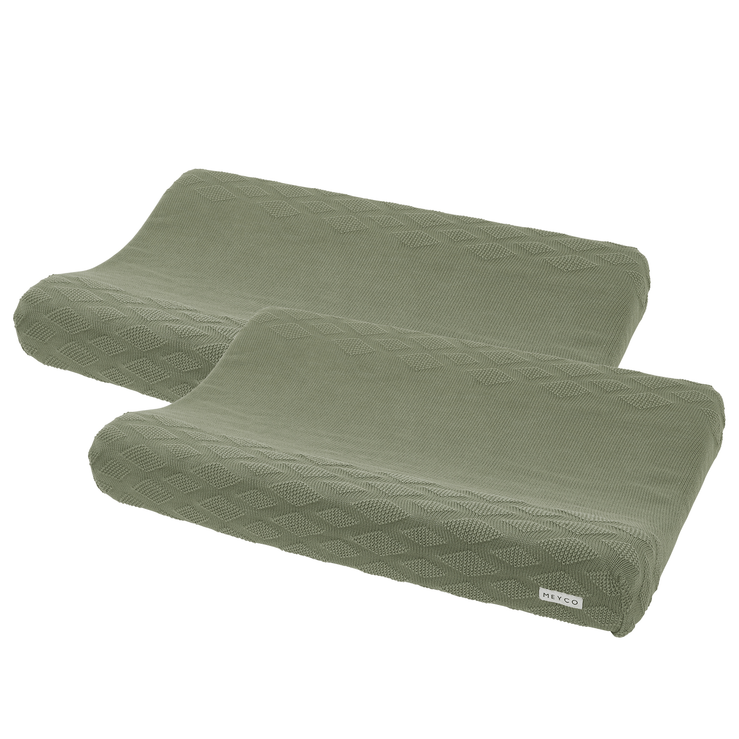 Aankleedkussenhoes 2-pack biologisch Diamond - forest green - 50x70cm