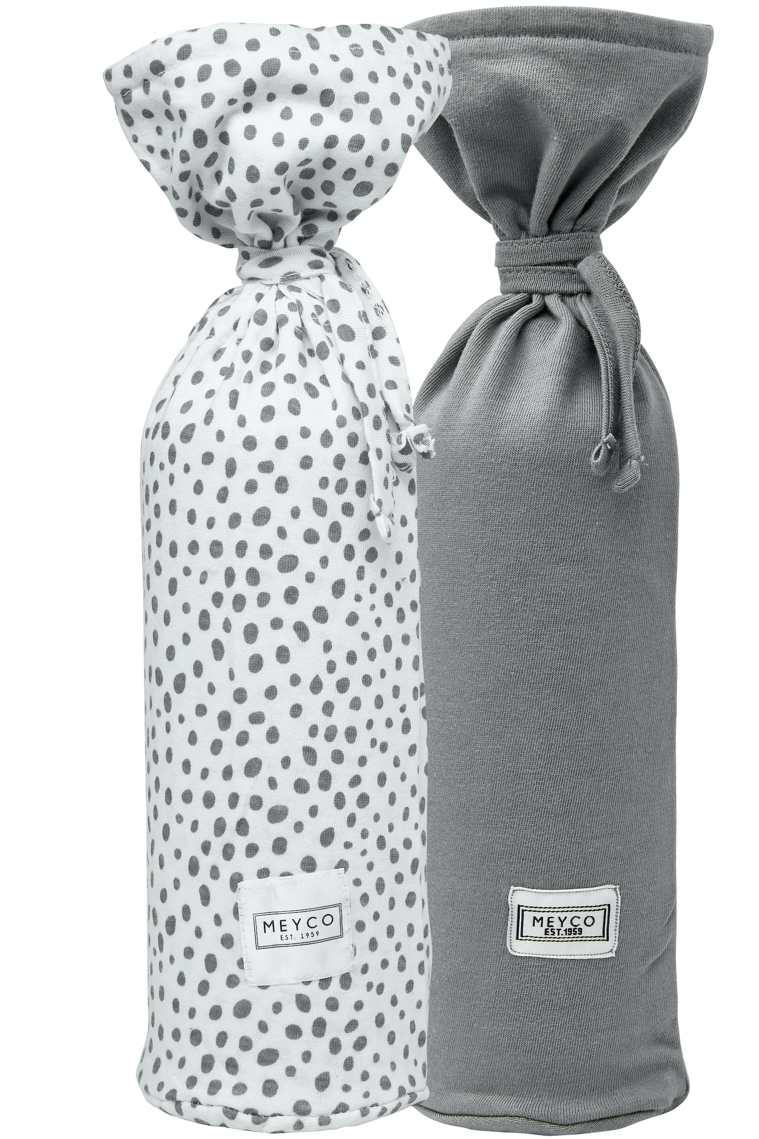 Wärmflaschenbezug Basic Jersey/Cheetah 2-pack - Grau - 13xh35cm