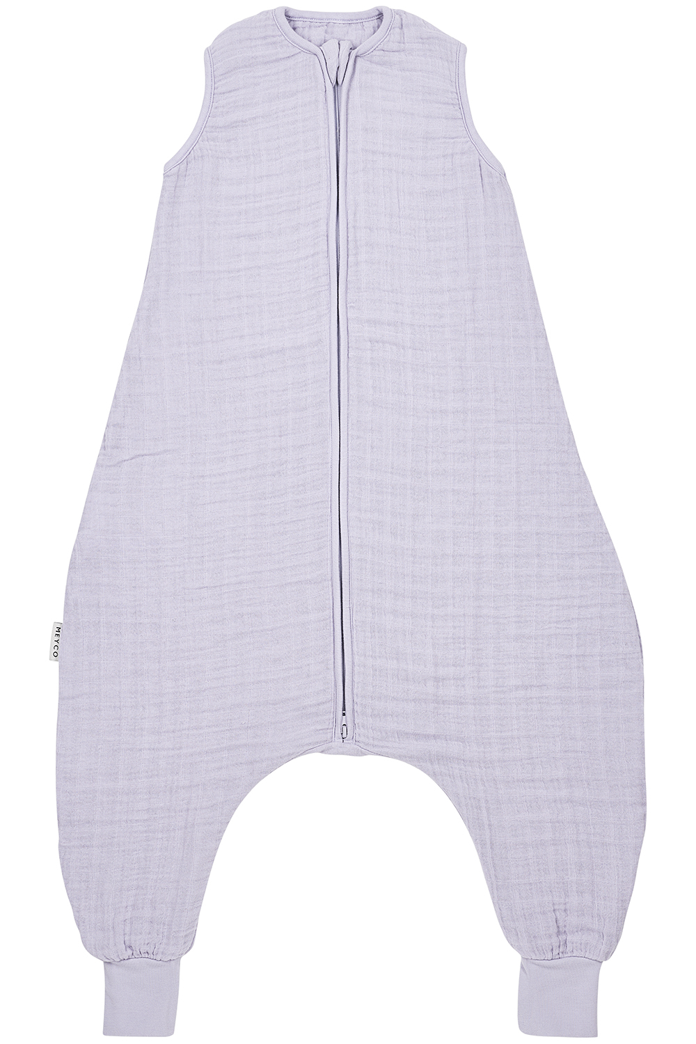 Baby zomer slaapoverall jumper pre-washed hydrofiel Uni - soft lavender - 80cm - 0.5 TOG