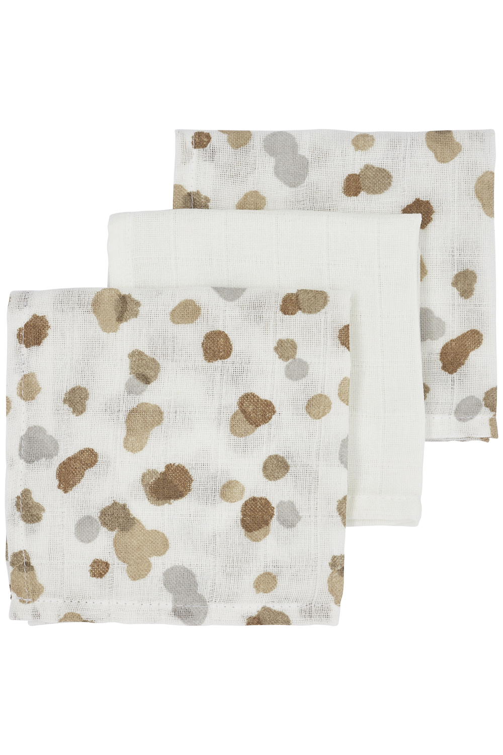 Monddoekjes 3-pack hydrofiel Stains - neutral - 30x30cm