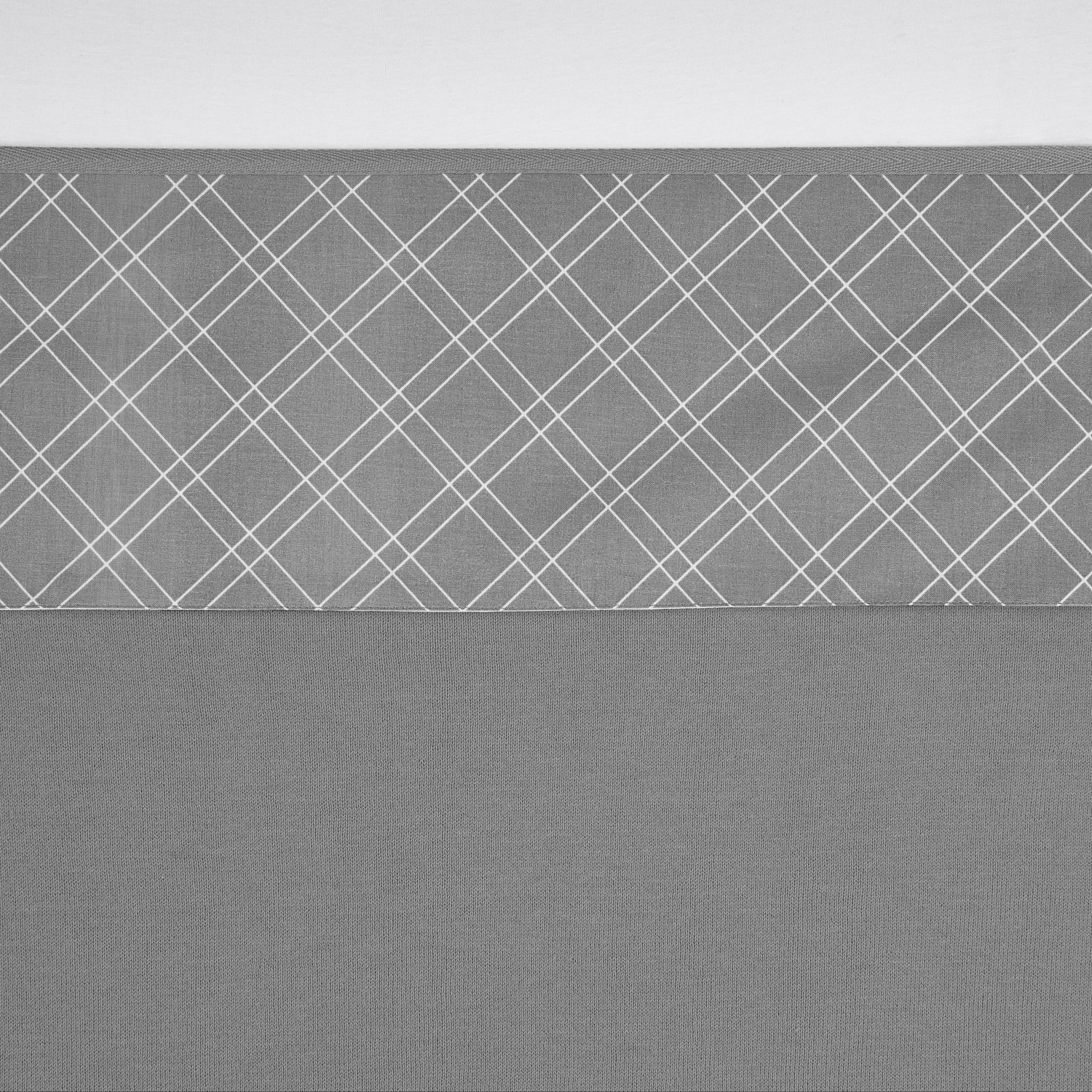 Bettlaken Wiege Double Diamond - grey - 75x100cm