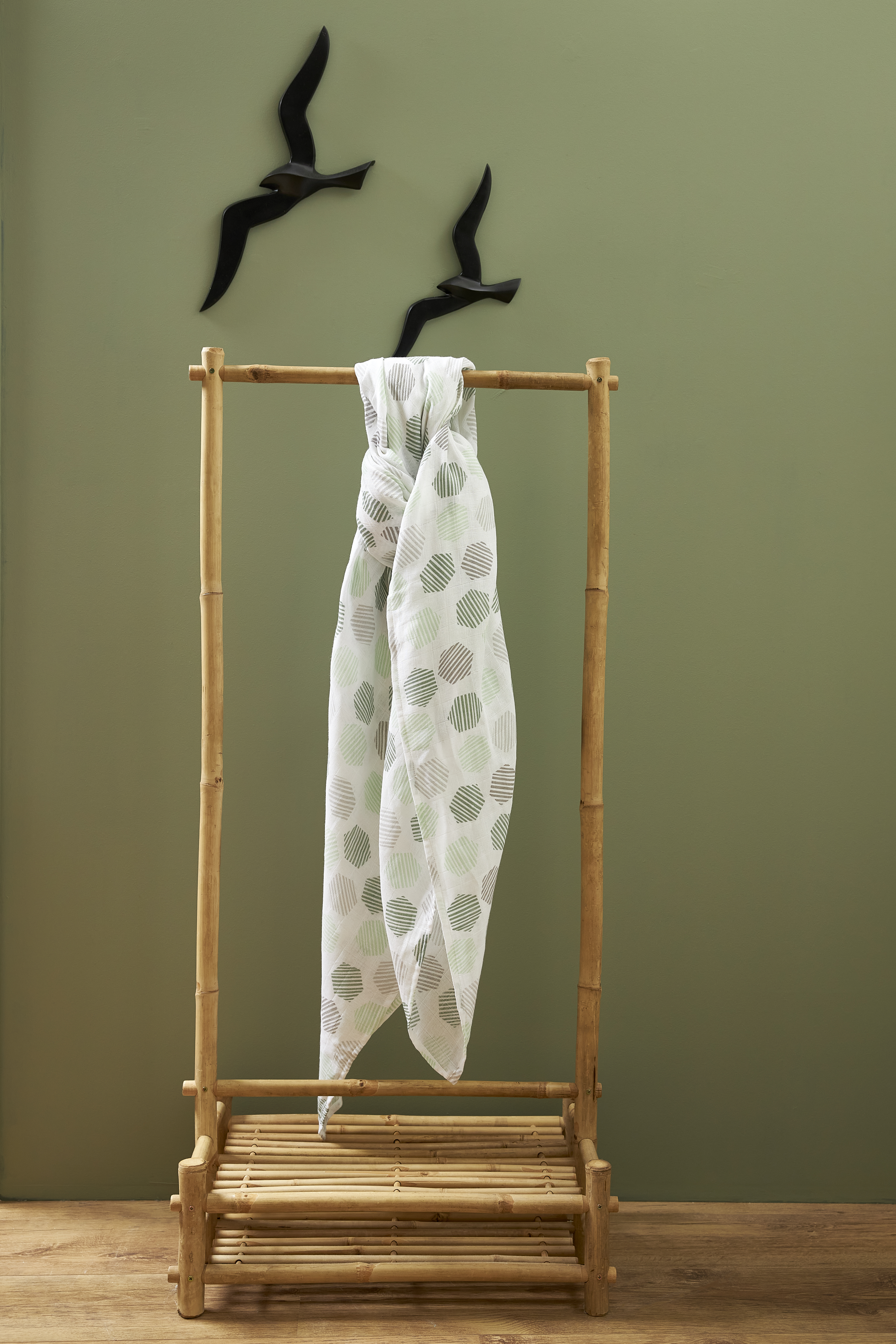 Swaddle XL hydrofiel Honeycomb - forest green - 140x200cm