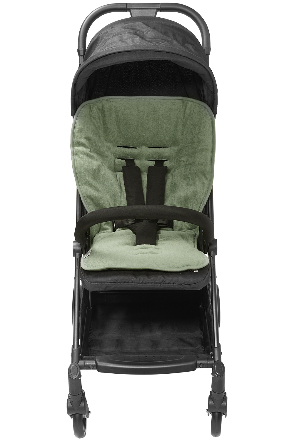 Buggy inlegger badstof Uni - forest green