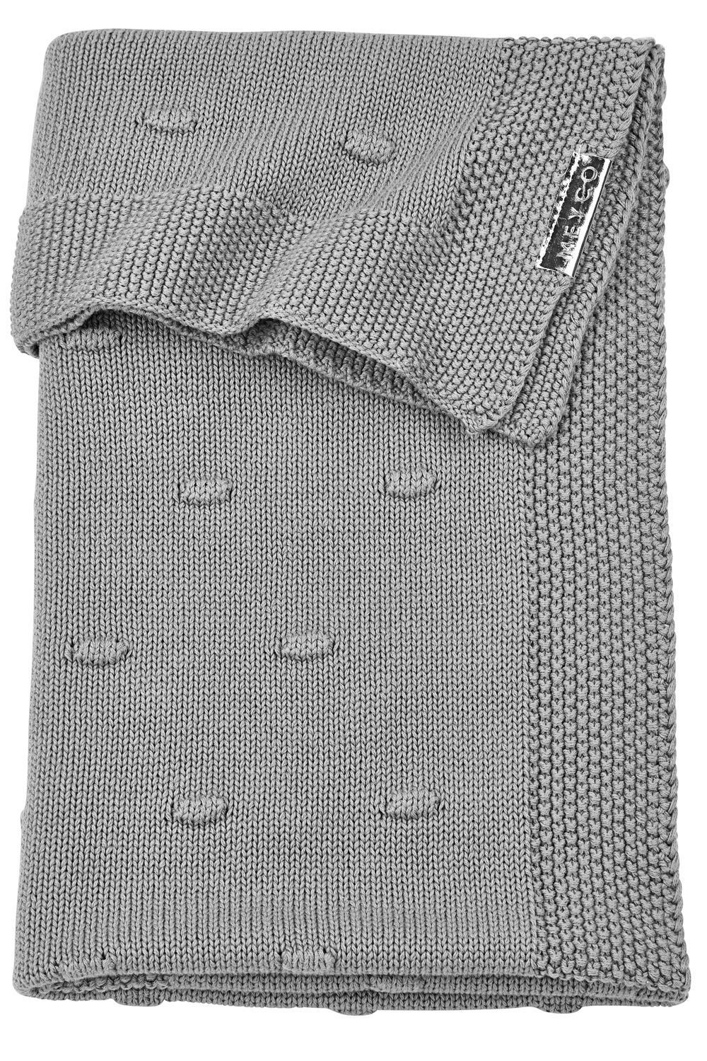 Cot bed blanket Knots - grey - 100x150cm