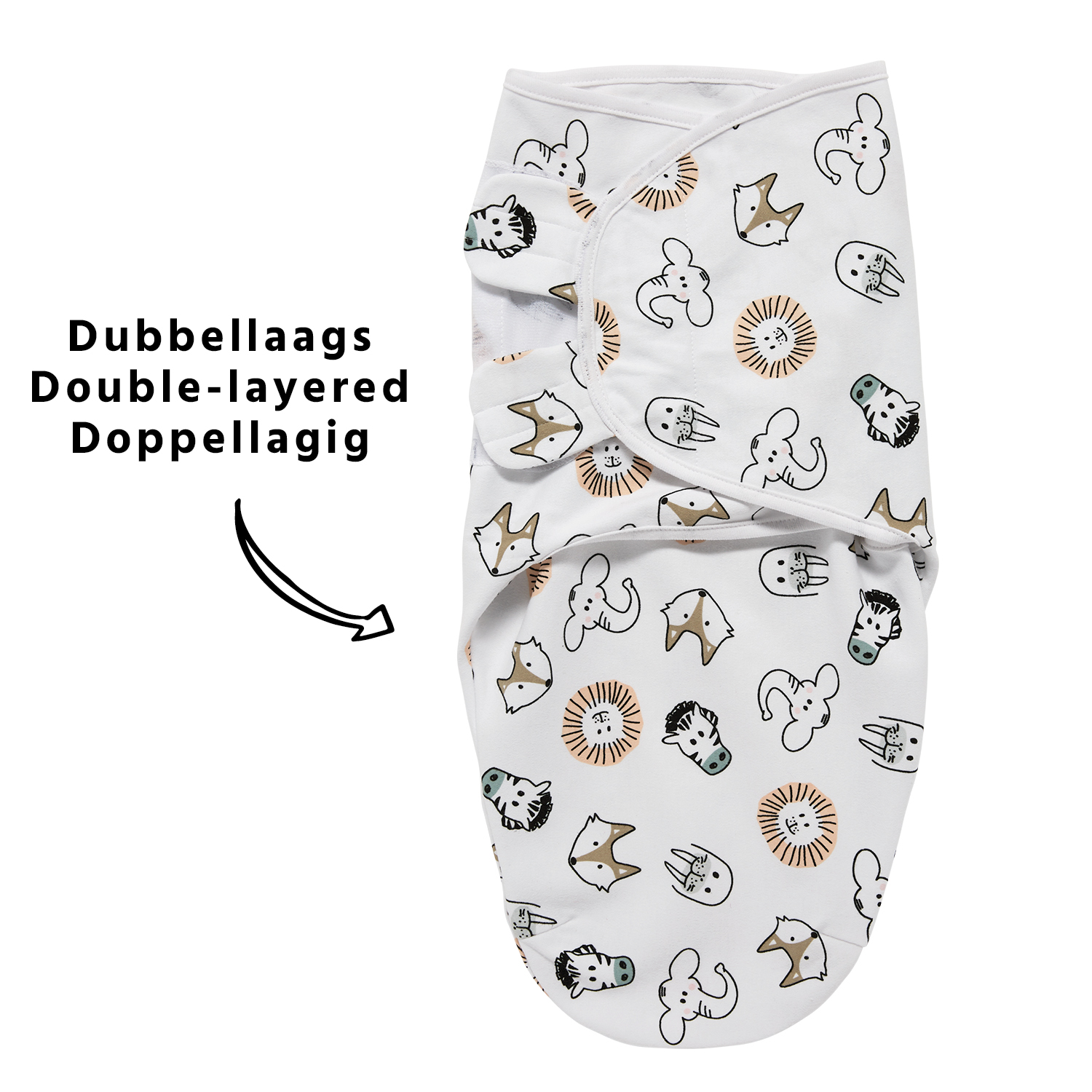 Swaddlemeyco swaddle double layer Animal - multicolour - 0-3 Months