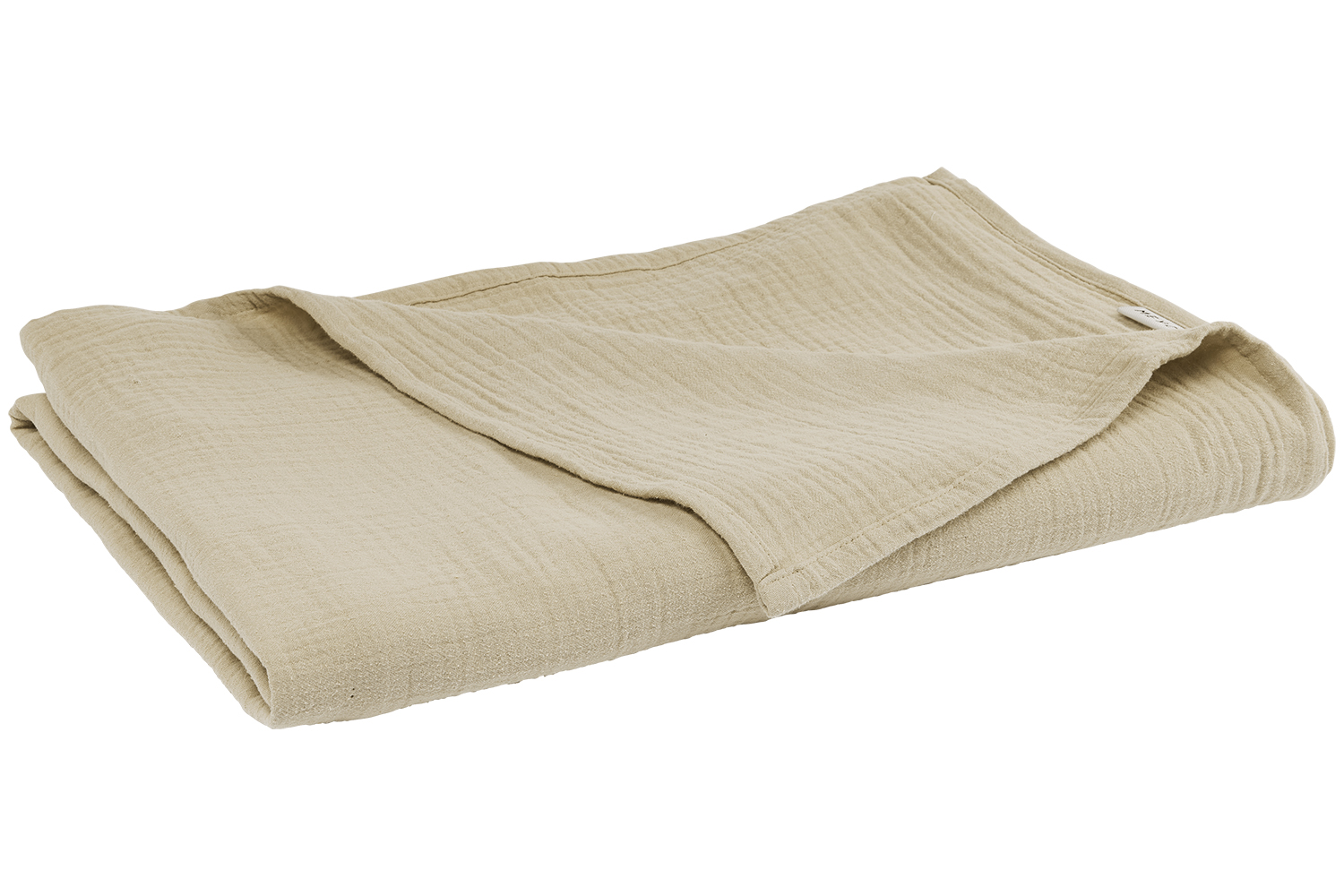 Beach towel pre-washed muslin Uni - sand - 140x200cm