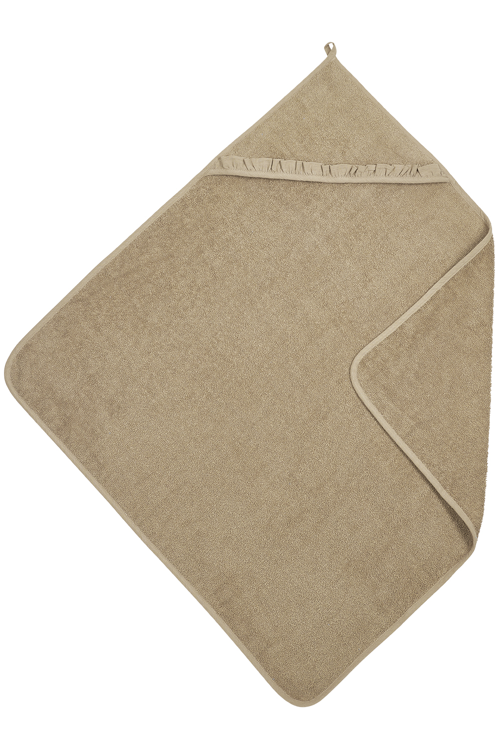 Bathcape terry Ruffle - taupe - 80x80cm