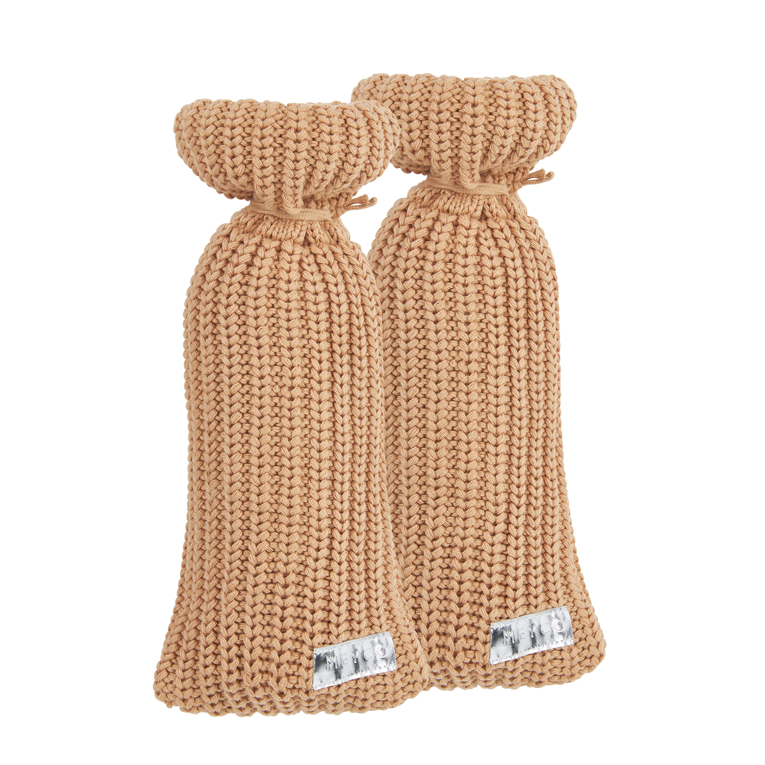 Hot water bottle cover 2-pack Herringbone - warm sand