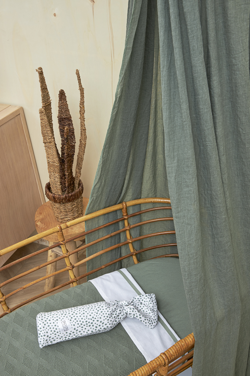 Hoeslaken ledikant 2-pack Uni - forest green - 60x120cm