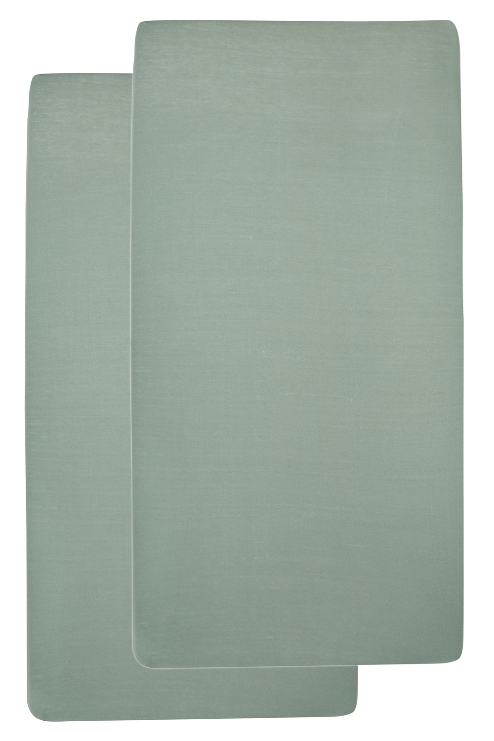 Fitted sheet crib 2-pack Uni - stone green - 40x80/90cm