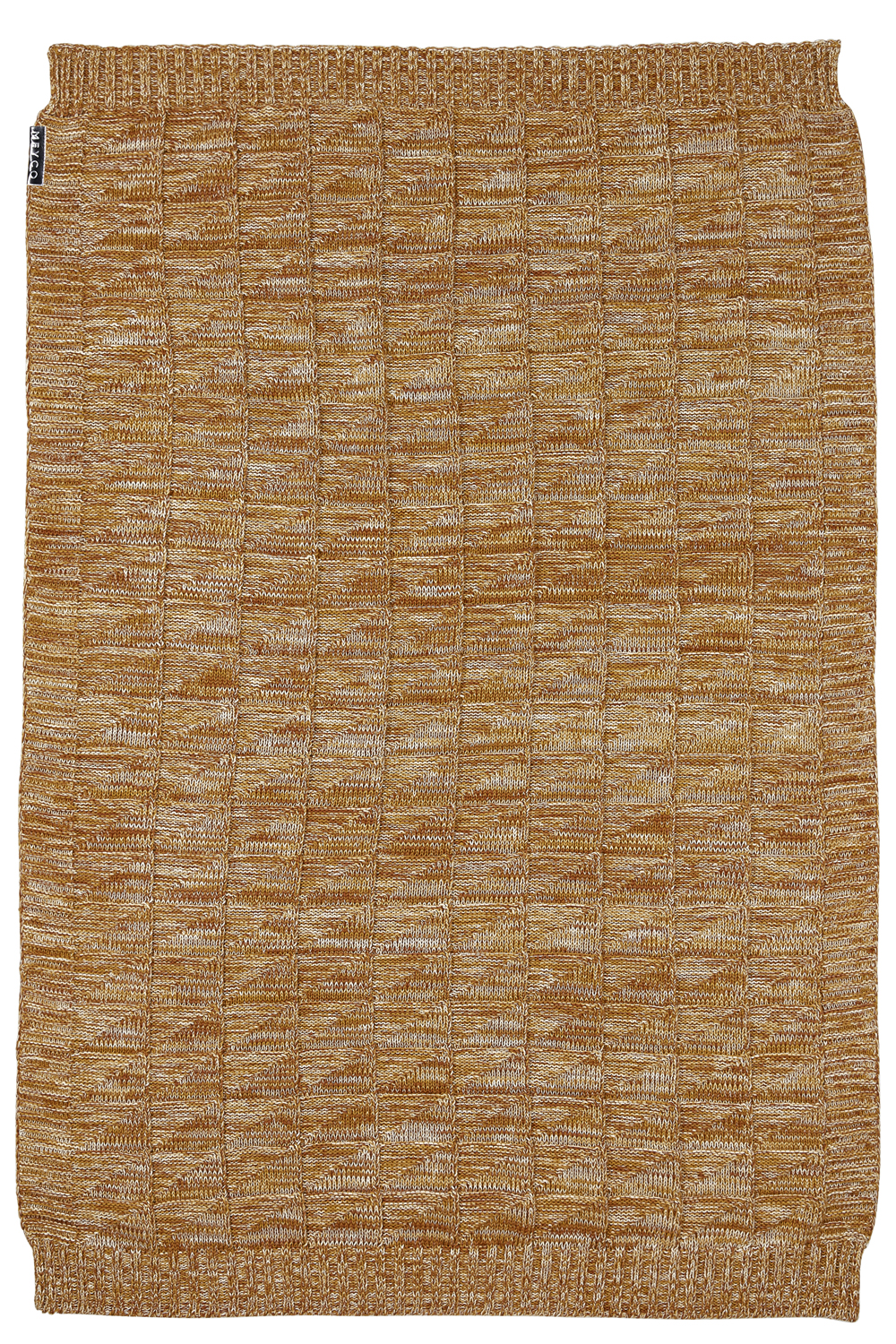 Ledikant deken Block Mixed - okergeel/camel - 100x150cm