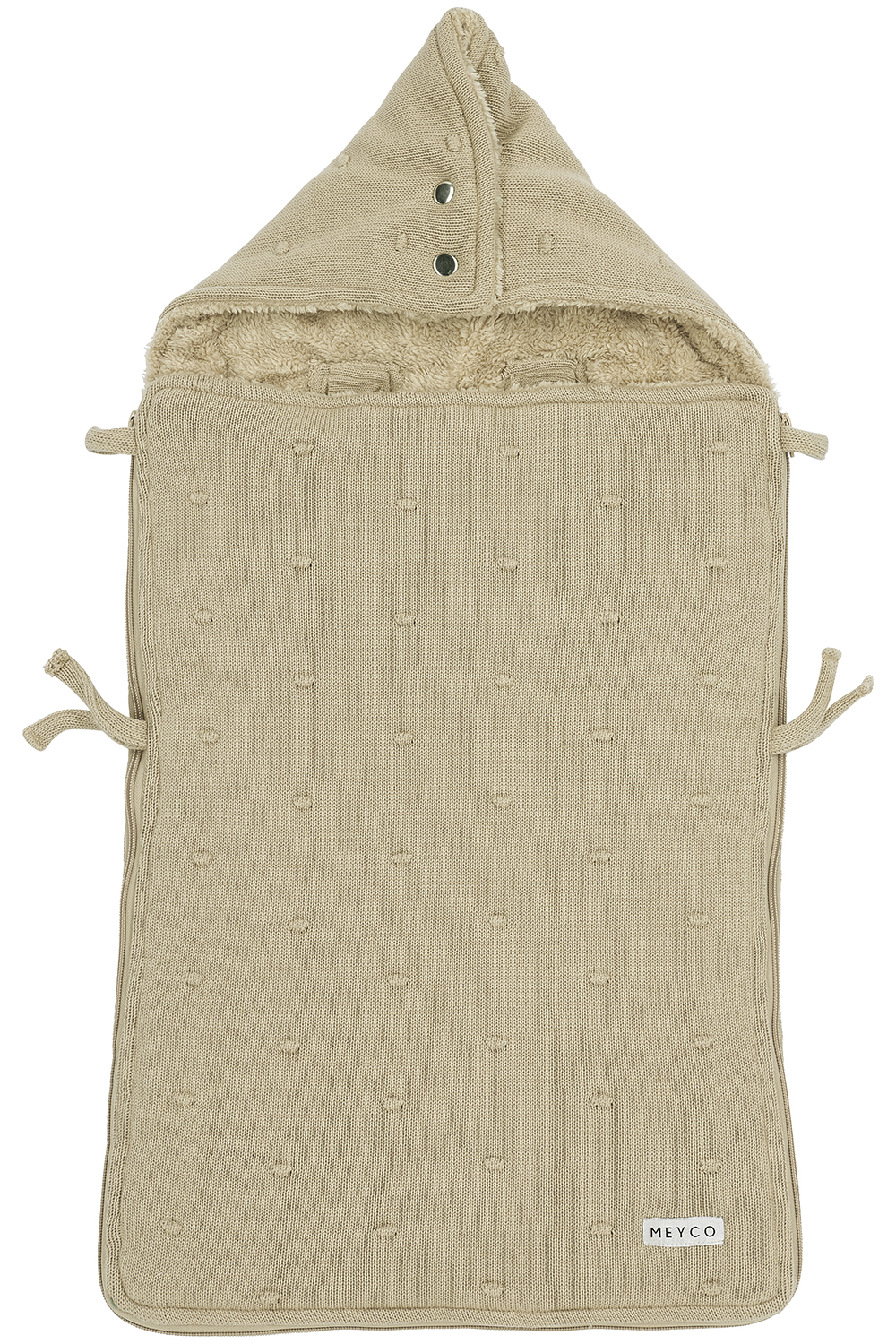Footmuff Mini Knots teddy - sand - 40x82cm