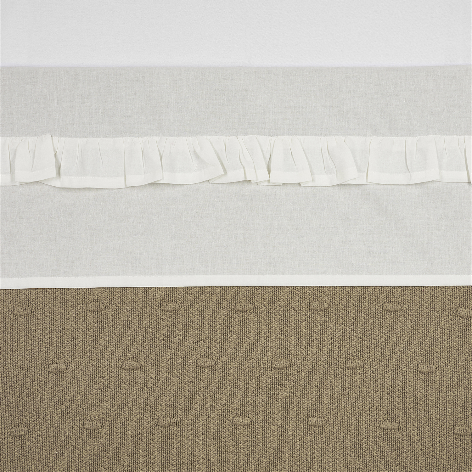 Crib sheet Ruffle - offwhite - 75X100cm