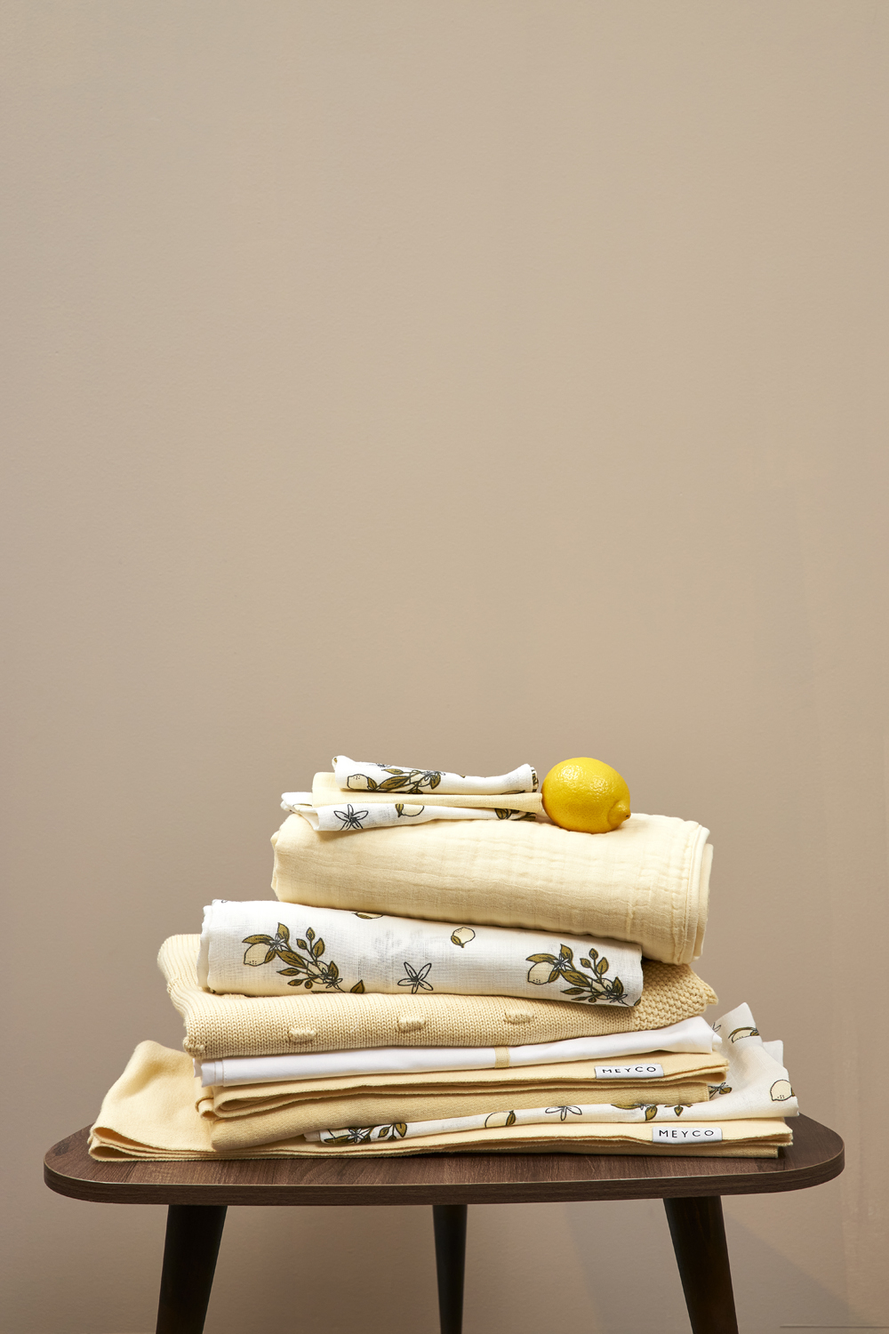 Musselin Windeln 3-pack Lemon - Soft Yellow - 70x70cm