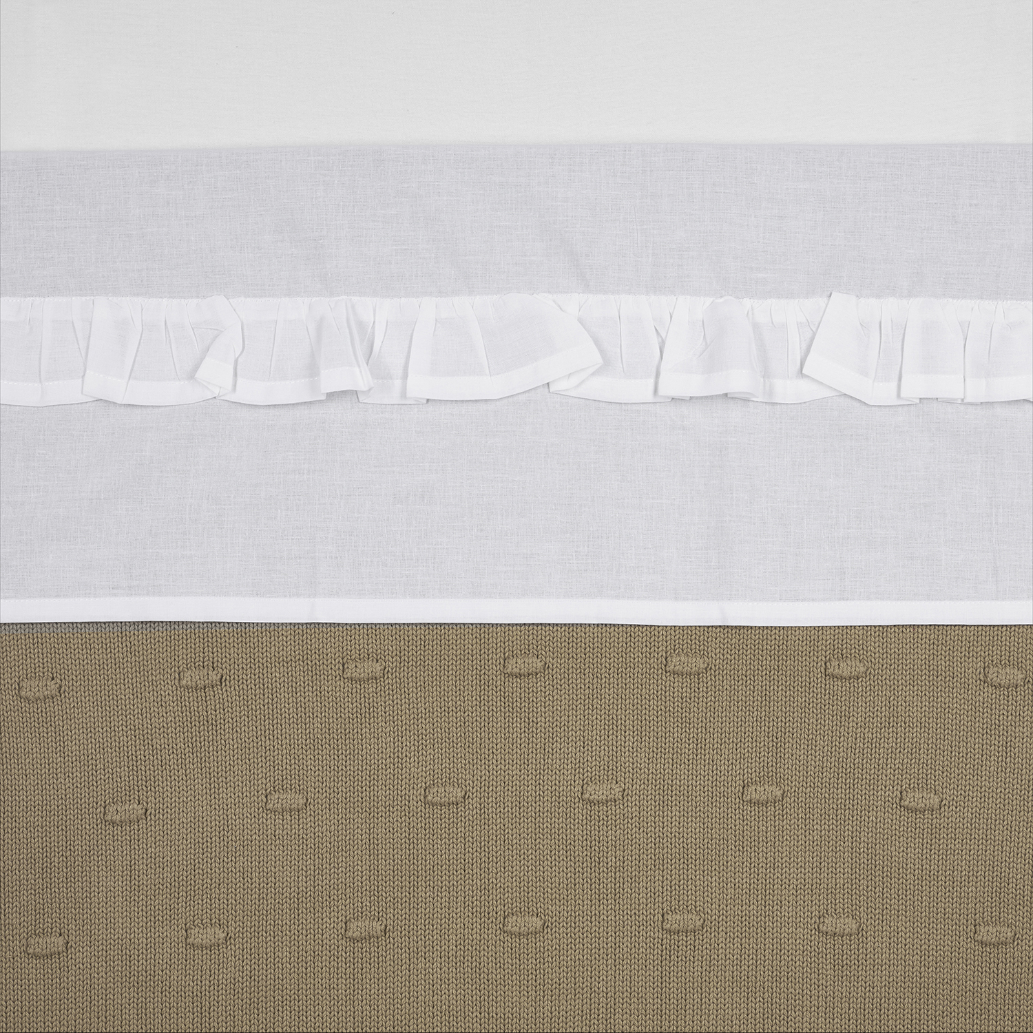 Wieglaken Ruffle - White - 75x100cm
